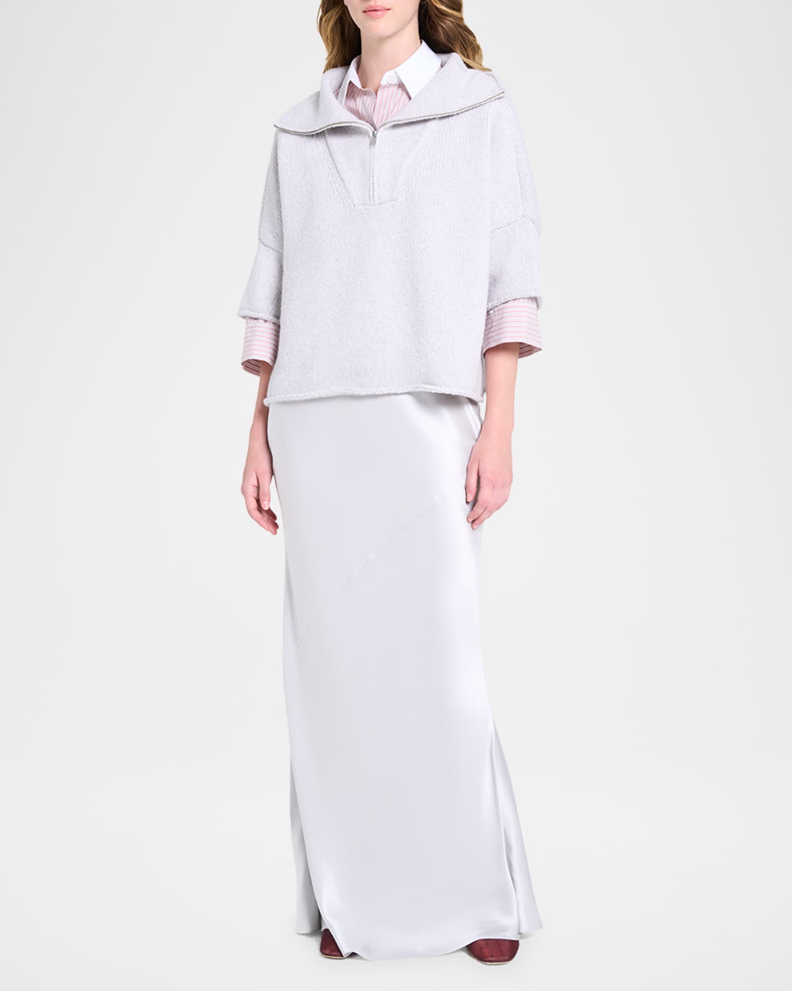 In The Morning Cashmere Quarter-Zip Sweater  1
