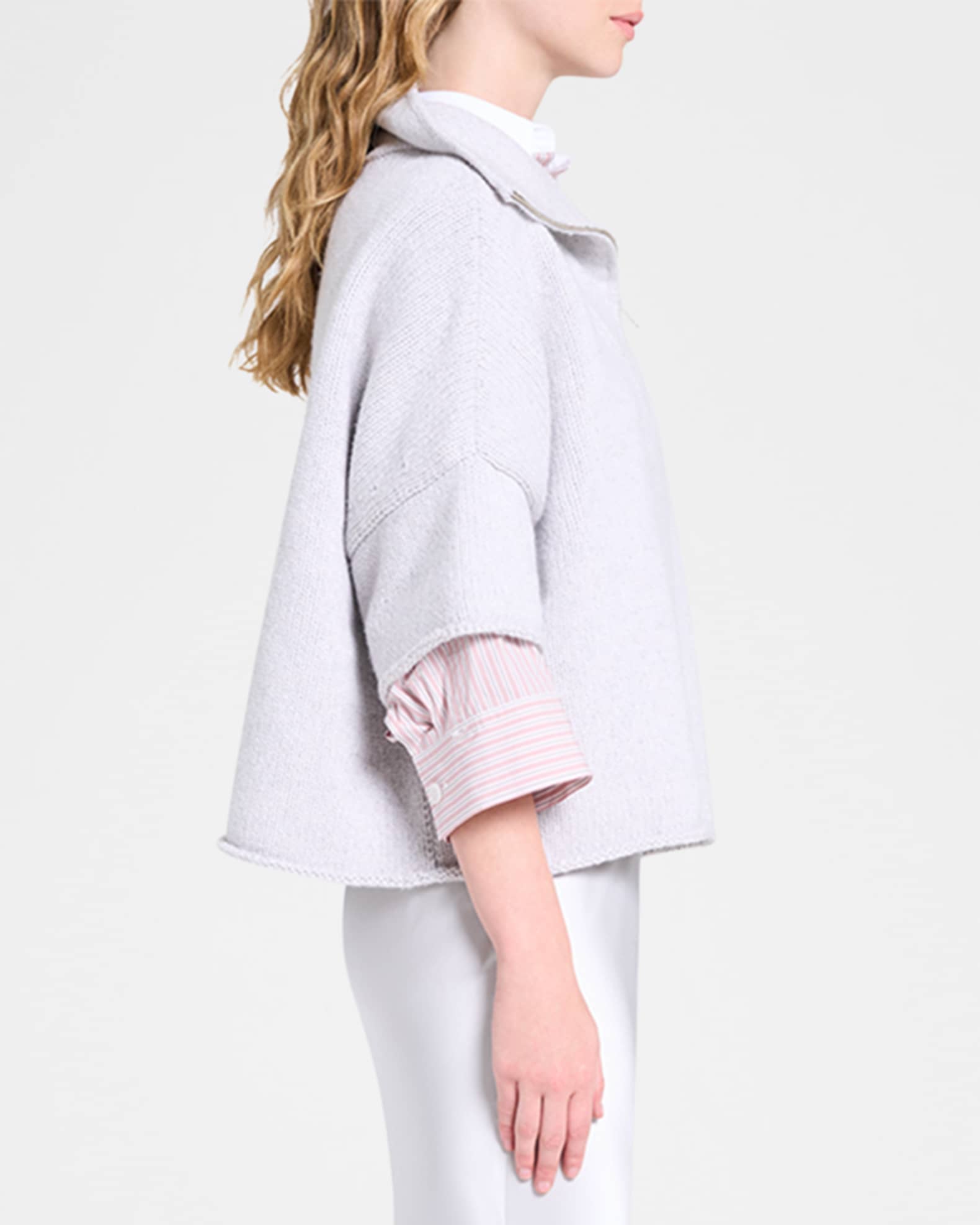 TWP In The Morning Cashmere Quarter-Zip Sweater | Neiman Marcus