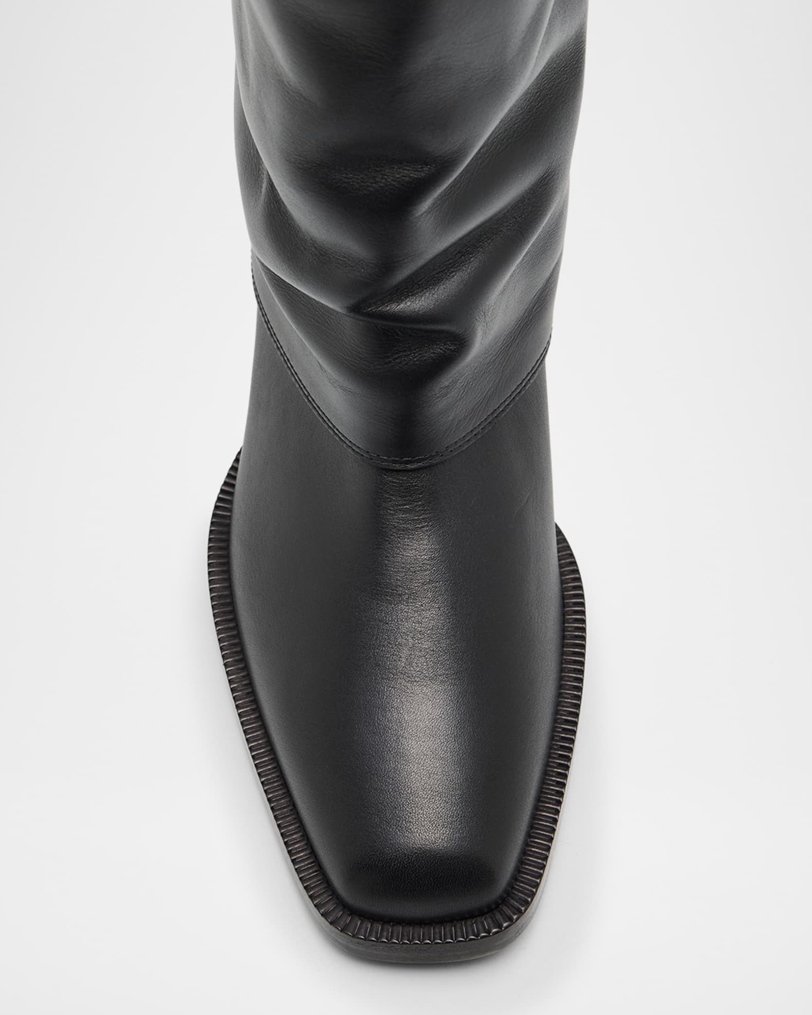 Fendi 55mm Minerva Leather Trompe L'oeil Pant Booties | Neiman Marcus