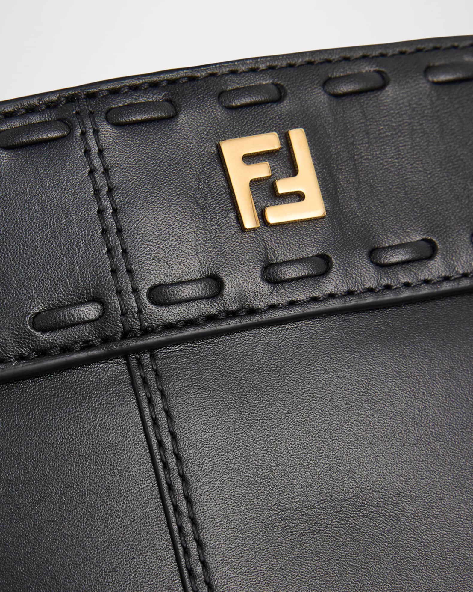 Fendi 55mm Minerva Leather Trompe L'oeil Pant Booties | Neiman Marcus