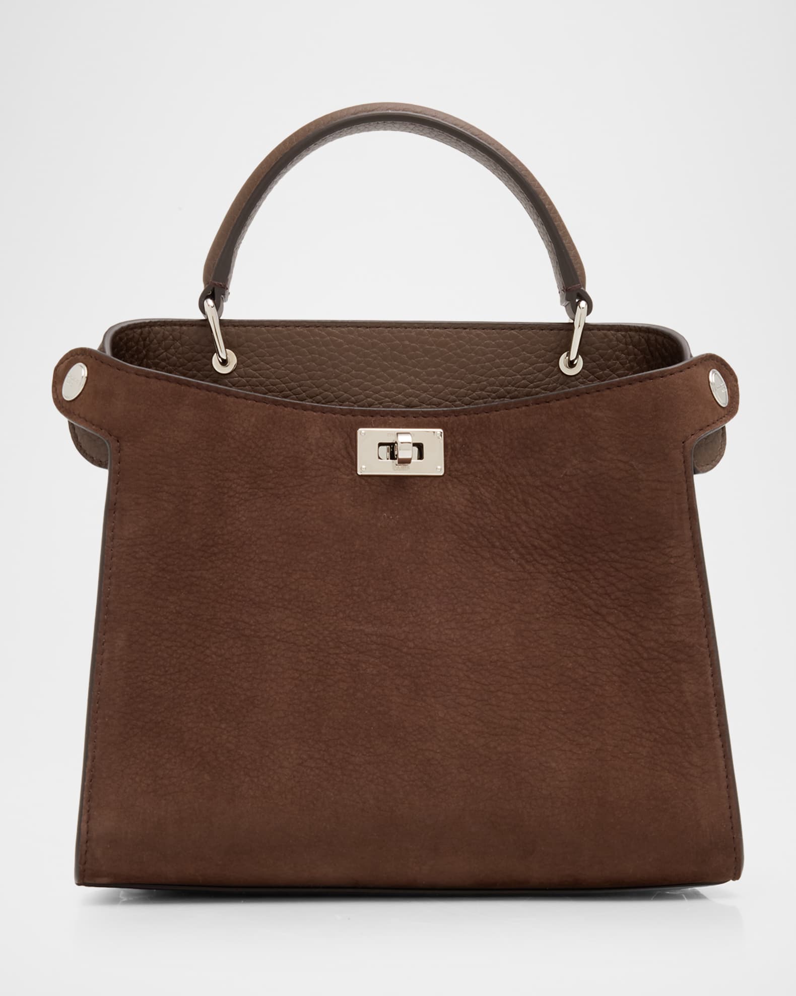 Michino Paris Lutece Mini Suede & Leather Top-Handle Bag | Neiman