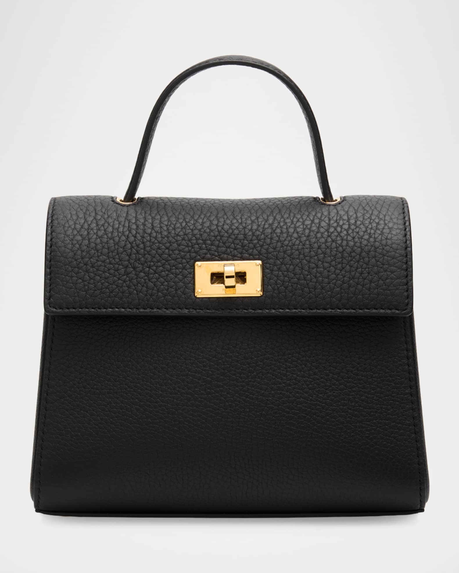 Michino Paris Palais Royal Taurillon Leather Top-Handle Bag