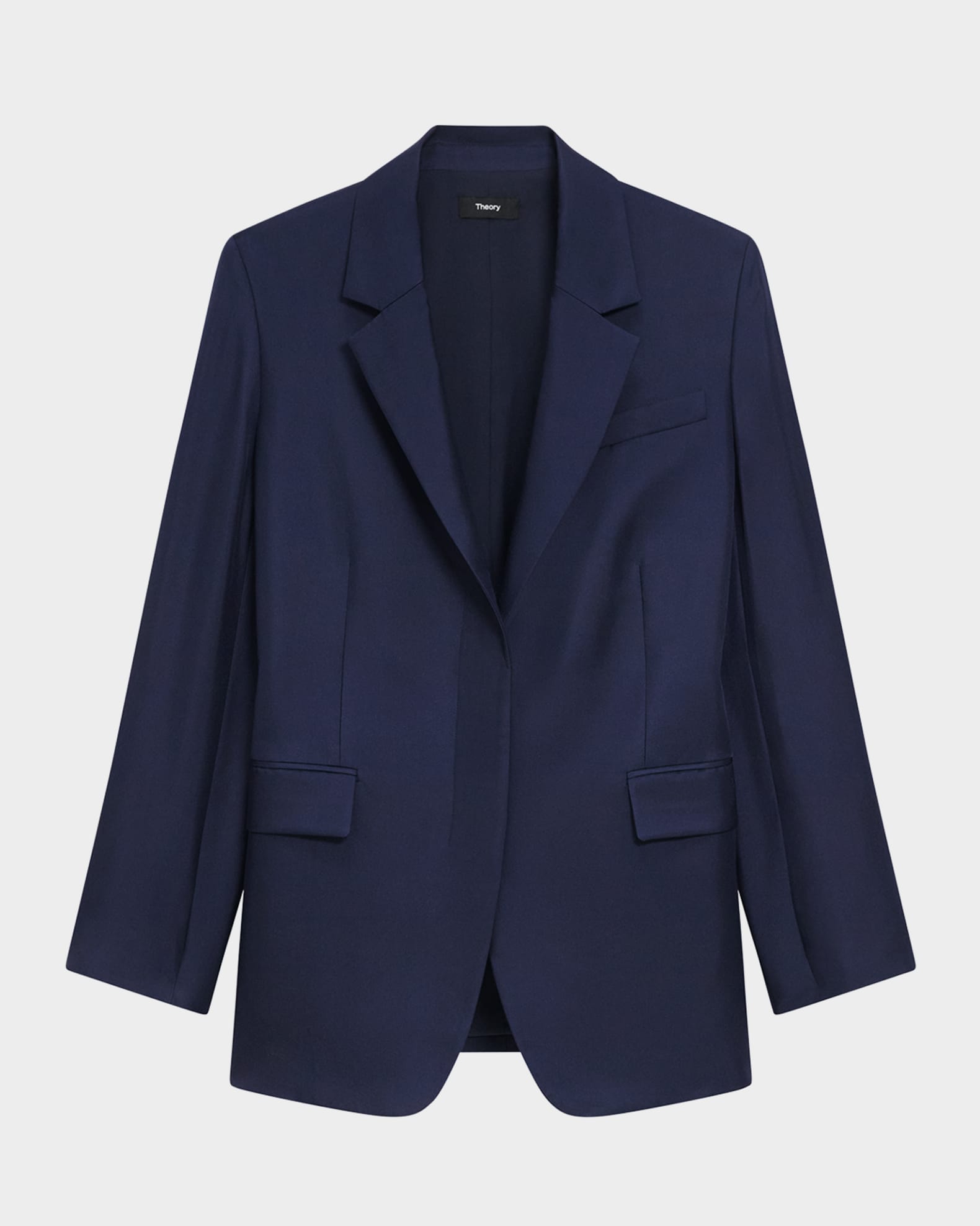 Theory Relaxed Silk Cinch Blazer | Neiman Marcus