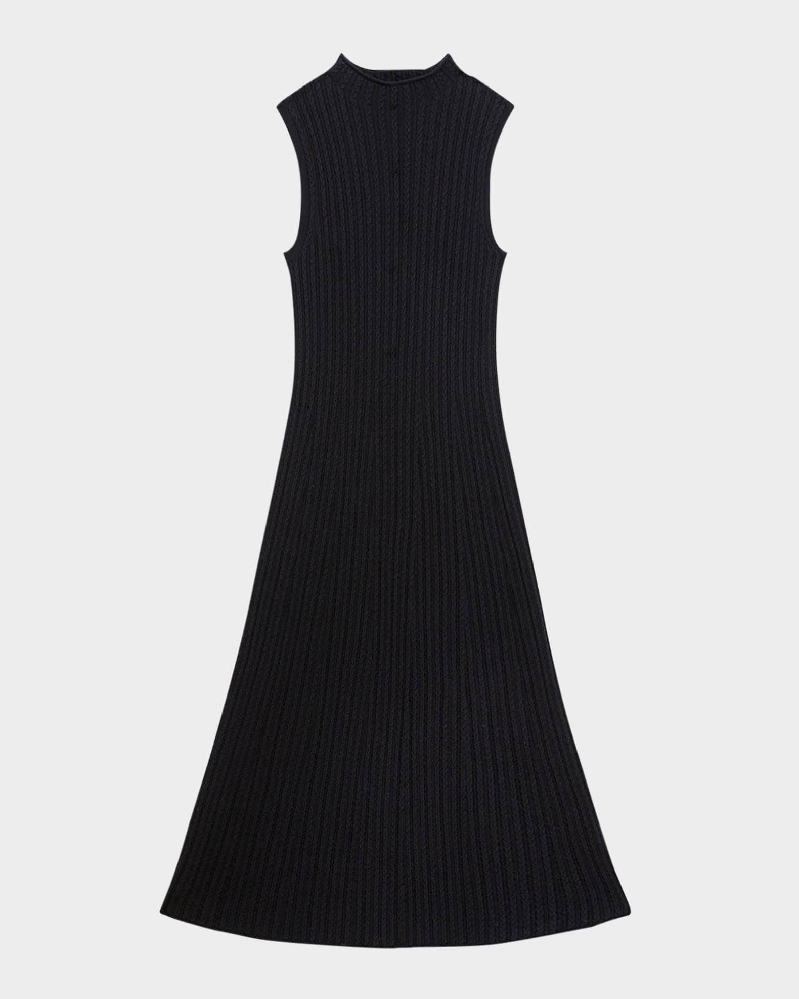 Sleeveless Cable-Knit Midi Dress 0