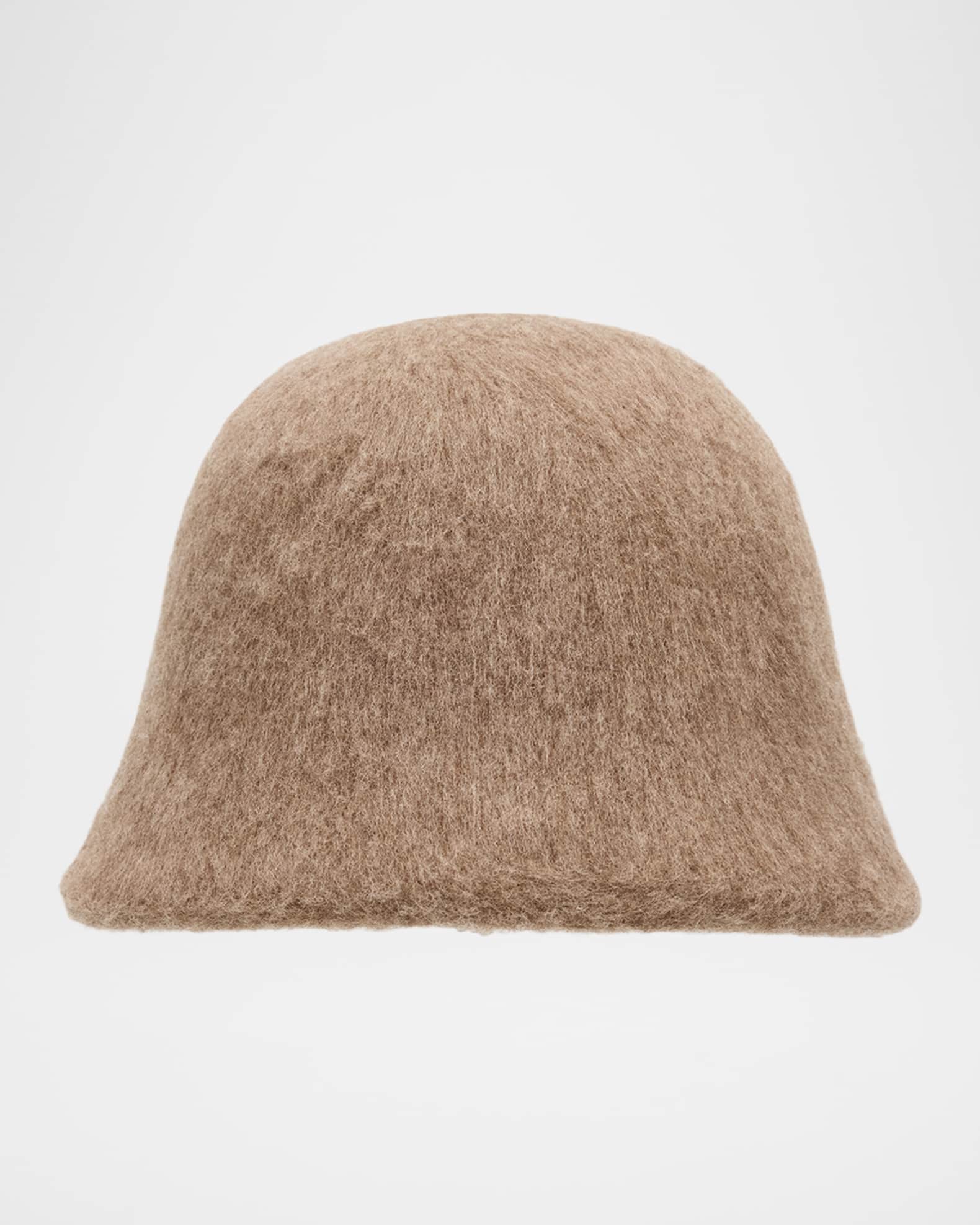 Loro Piana Eva Pecora Nera Wool Felt Cloche Hat | Neiman Marcus