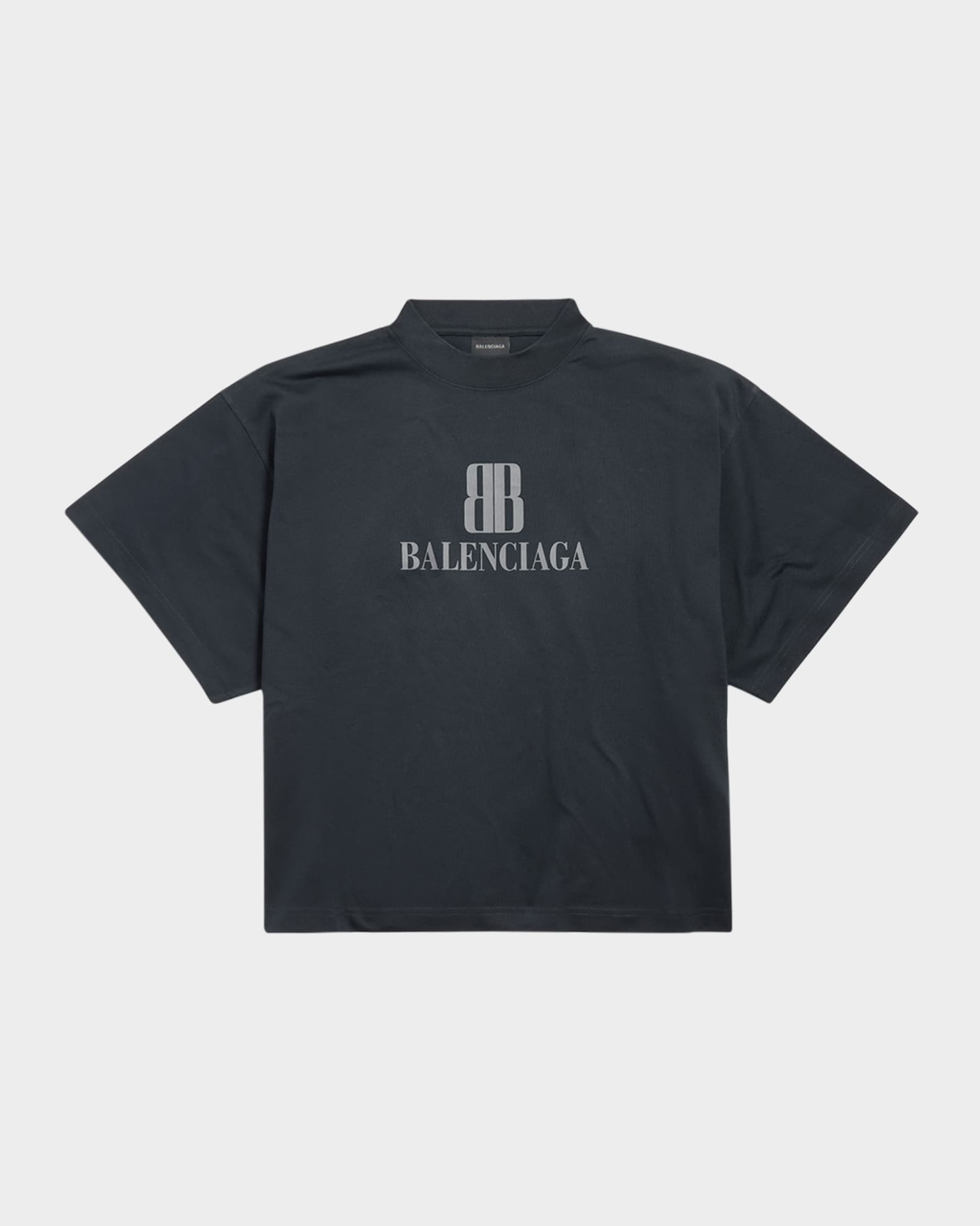 Balenciaga Nano BB Logo Oversized T-Shirt | Neiman Marcus