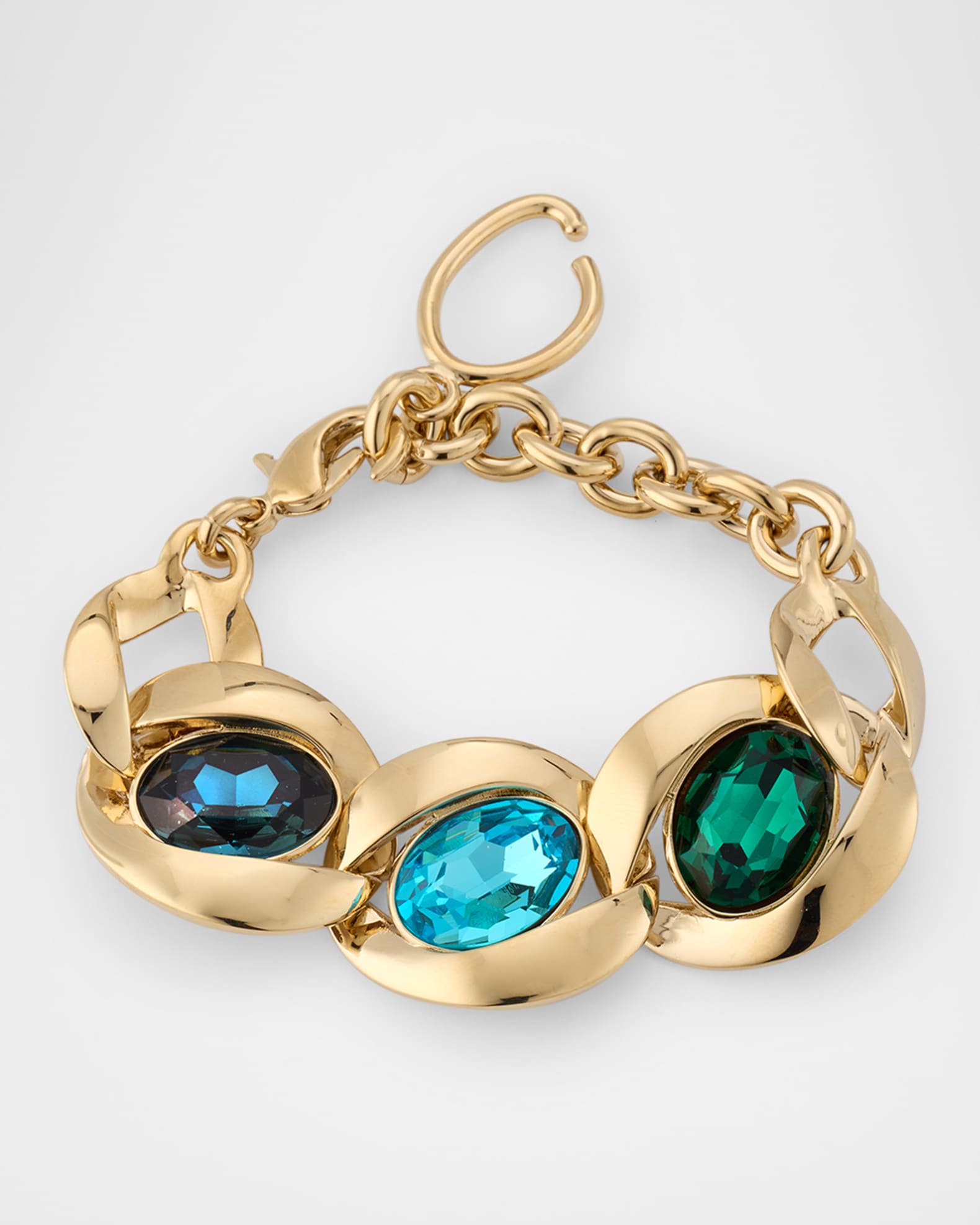 Framed Oval Crystal Bracelet 0