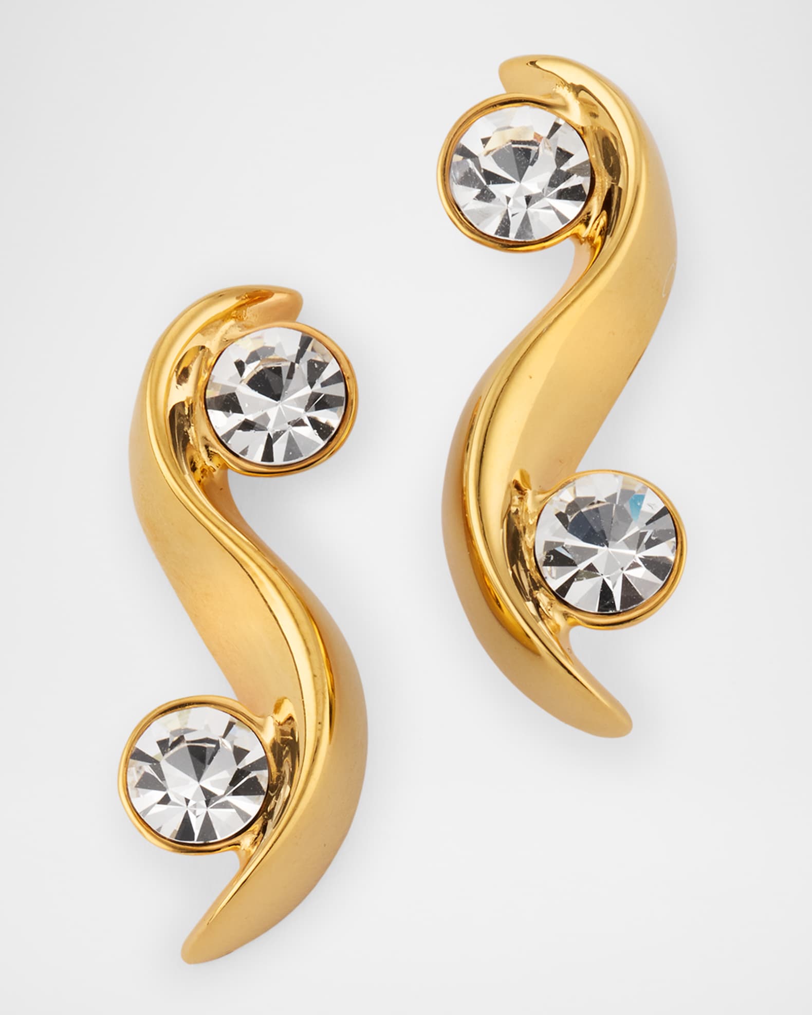 Crystal Wave Earrings 0
