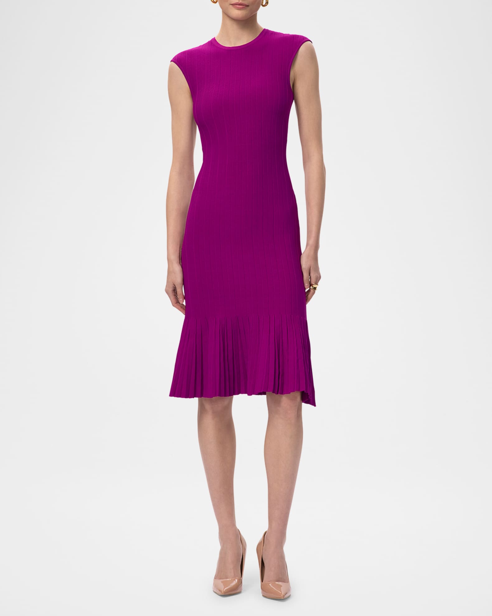 The Bridget Sleeveless Pleated-Hem Mini Dress 1