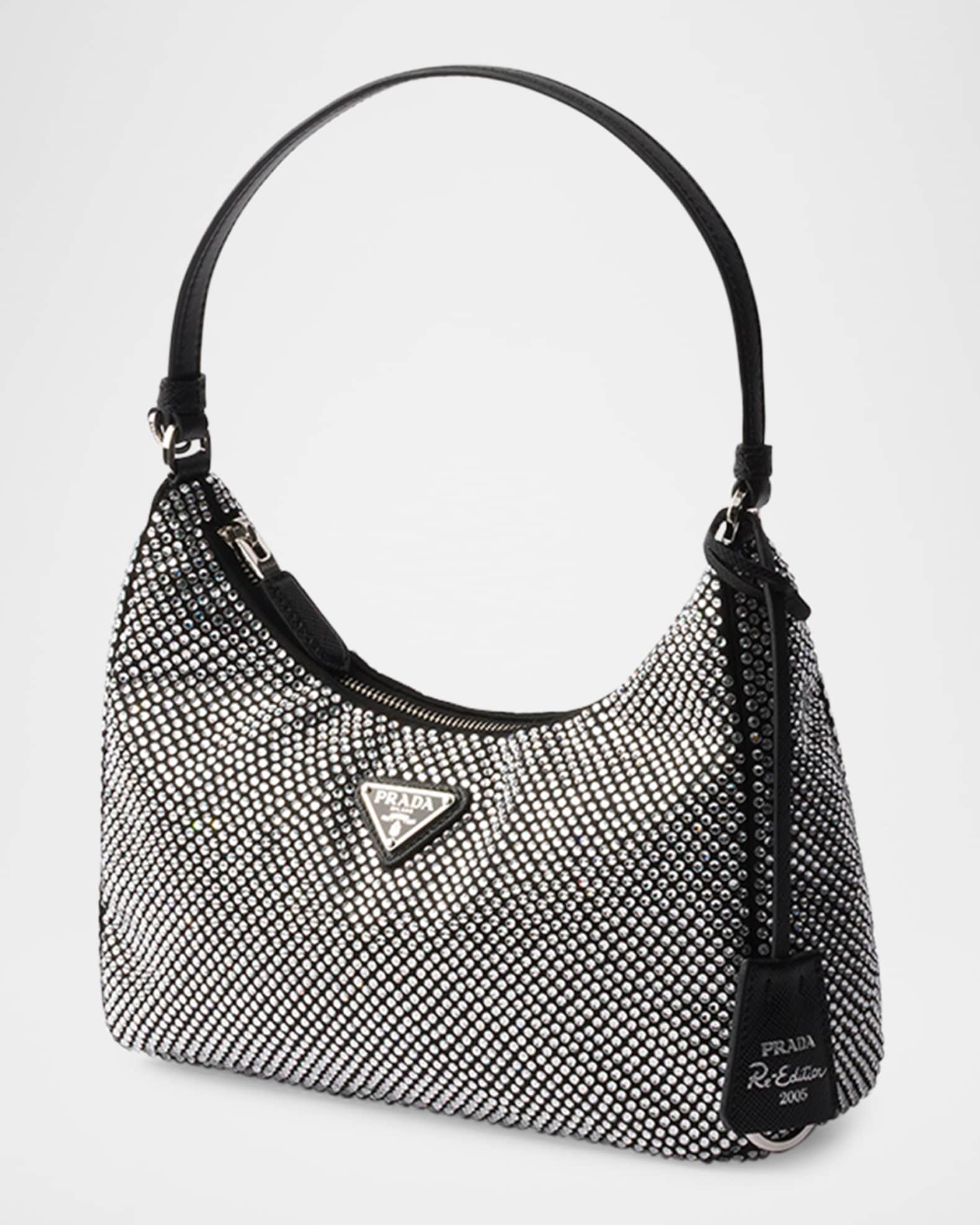 Prada Re-Edition 2005 Crystal-Studded Satin Mini Bag | Neiman Marcus