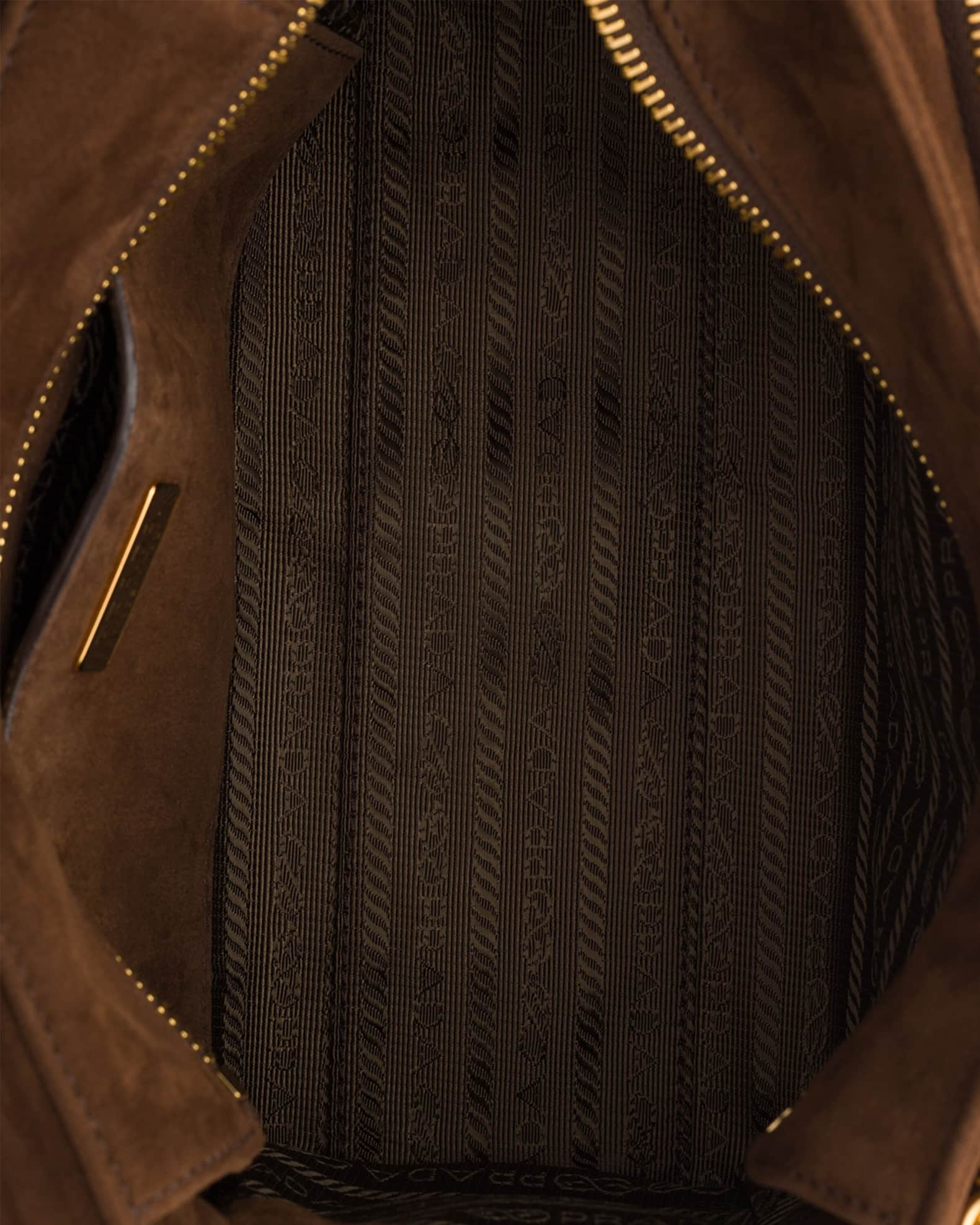 Prada Explore Medium Suede Shoulder Bag | Neiman Marcus