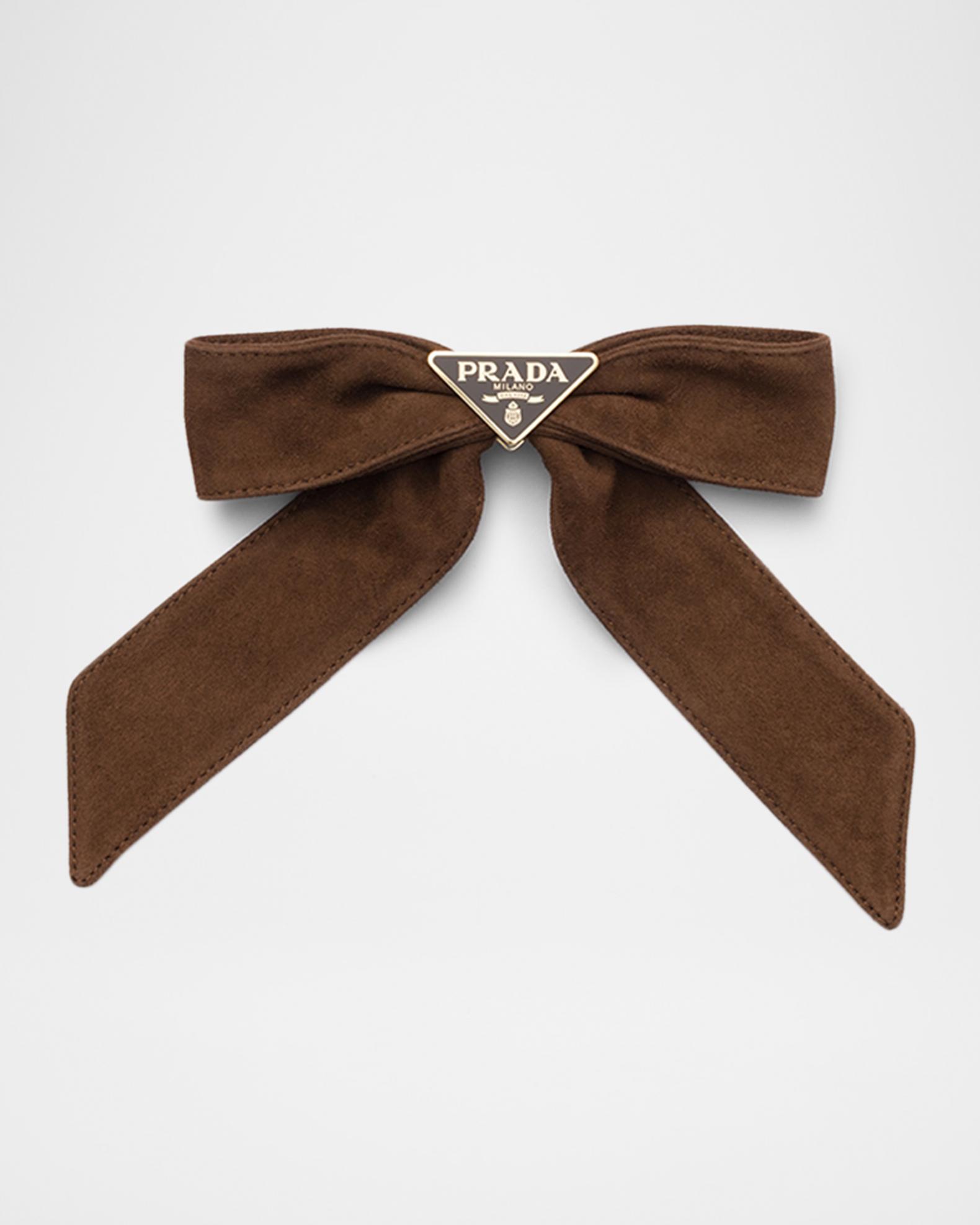 Prada Velvet Ribbon Barrette Hair Clip Black Velvet hair clip | PRADA main image 4