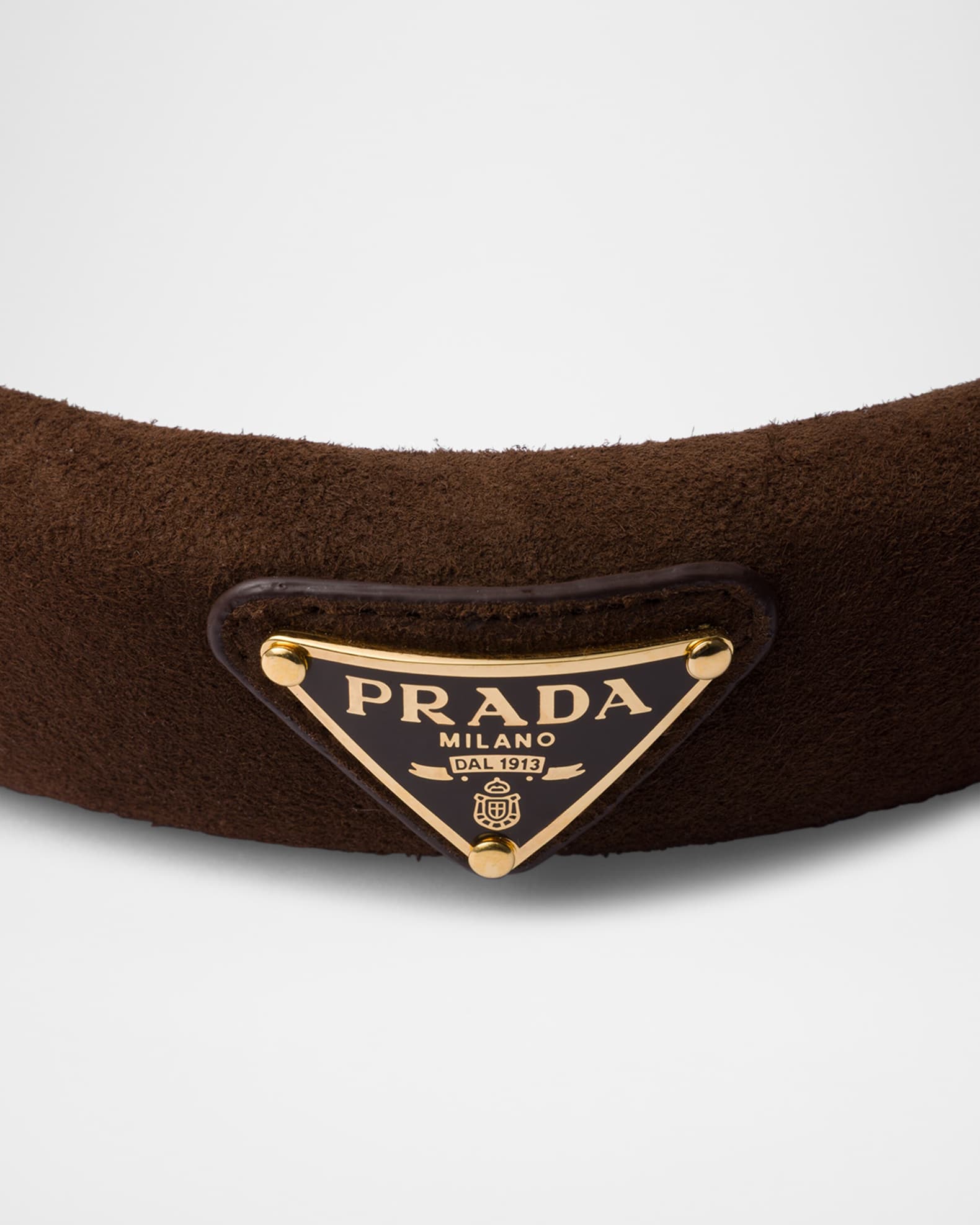 Prada Triangle Suede Headband | Neiman Marcus