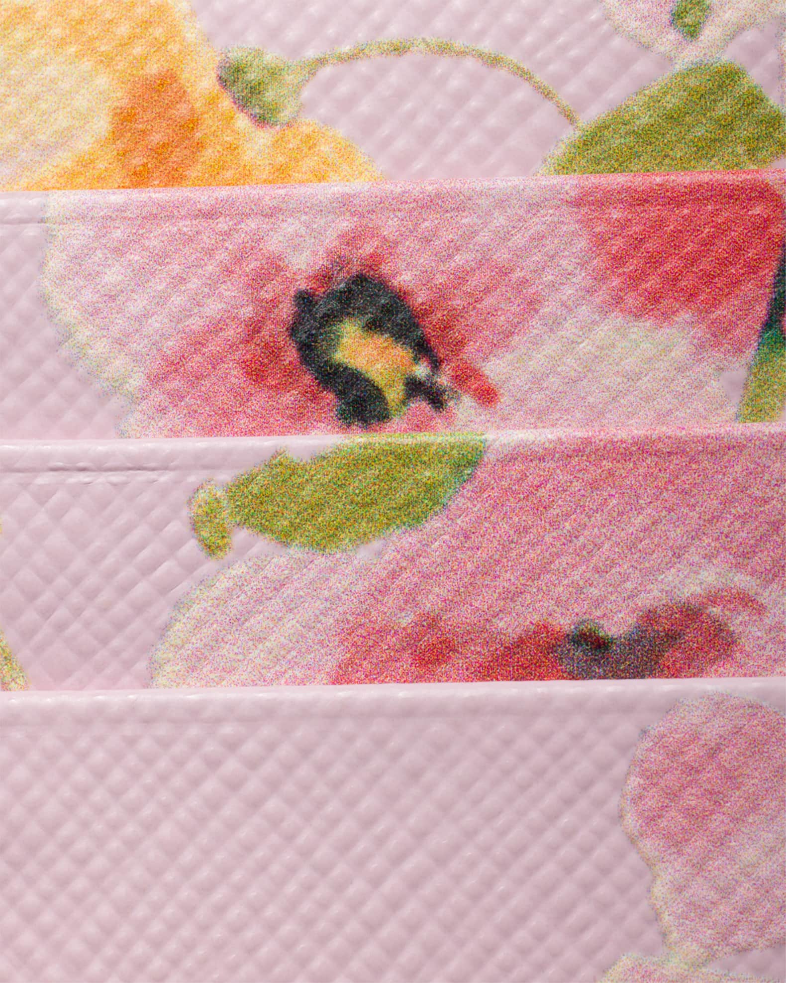 Prada Floral-Print Saffiano Leather Card Holder | Neiman Marcus