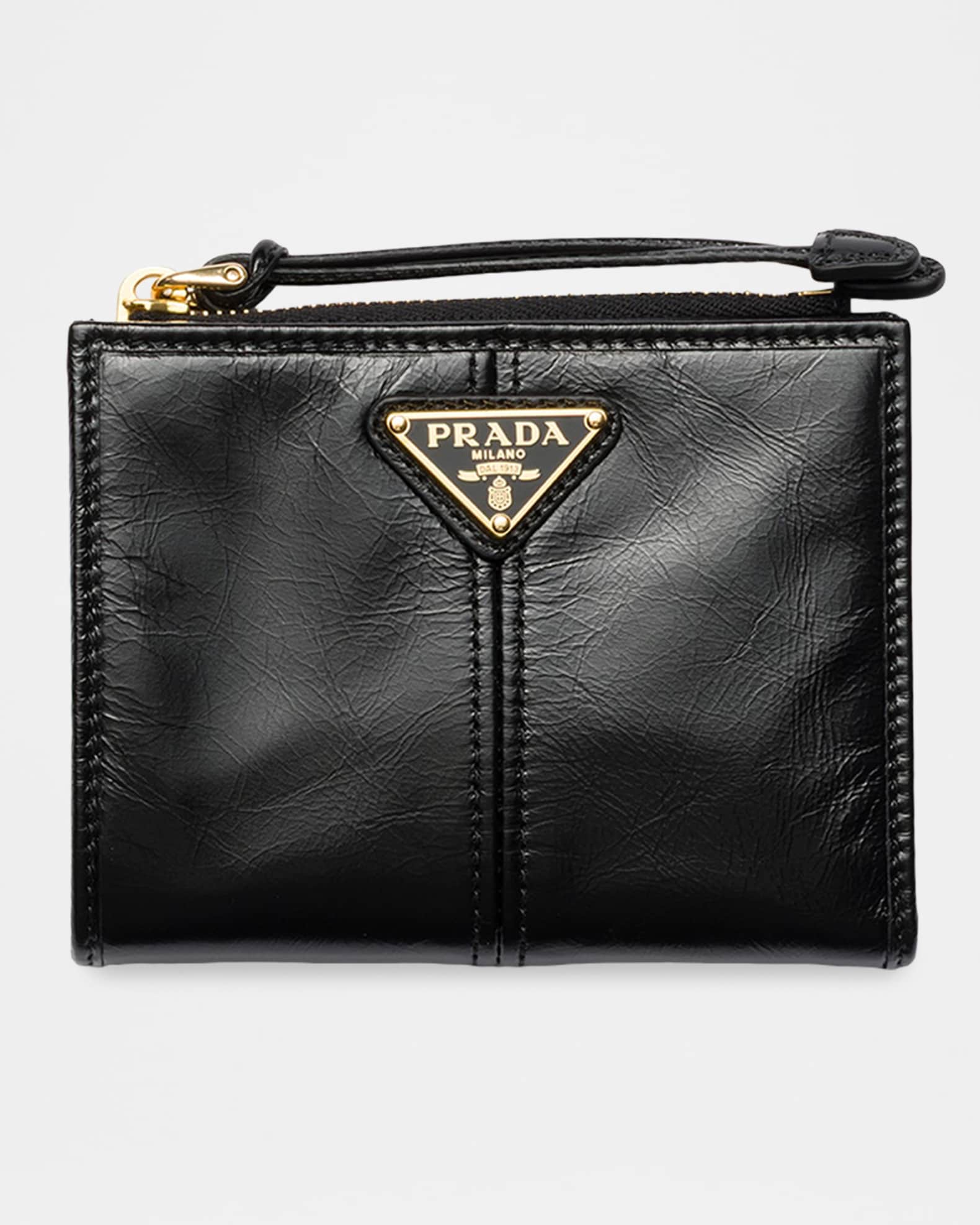 Prada Small Bifold Leather Wallet | Neiman Marcus