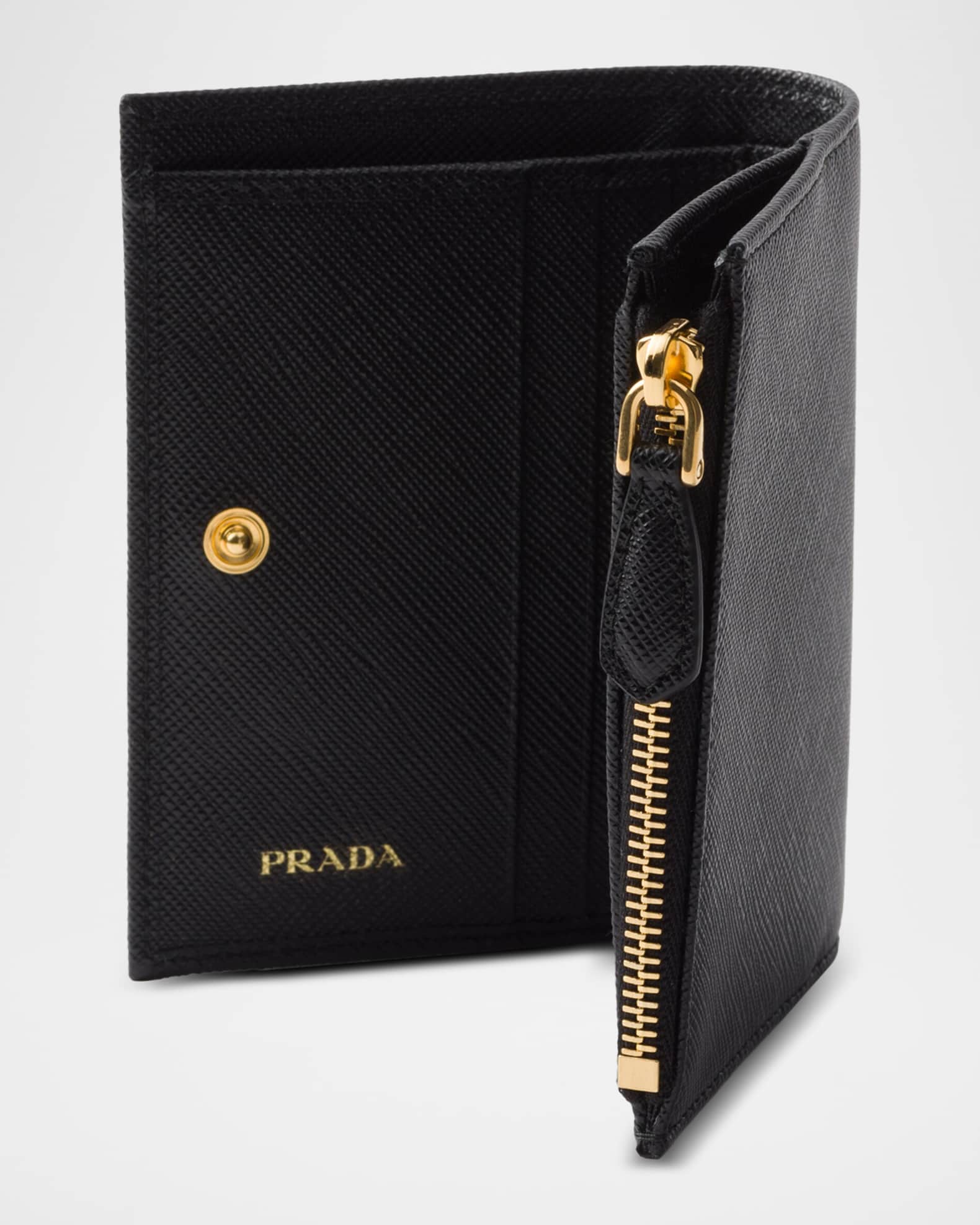 Prada Small Bifold Saffiano Leather Wallet | Neiman Marcus