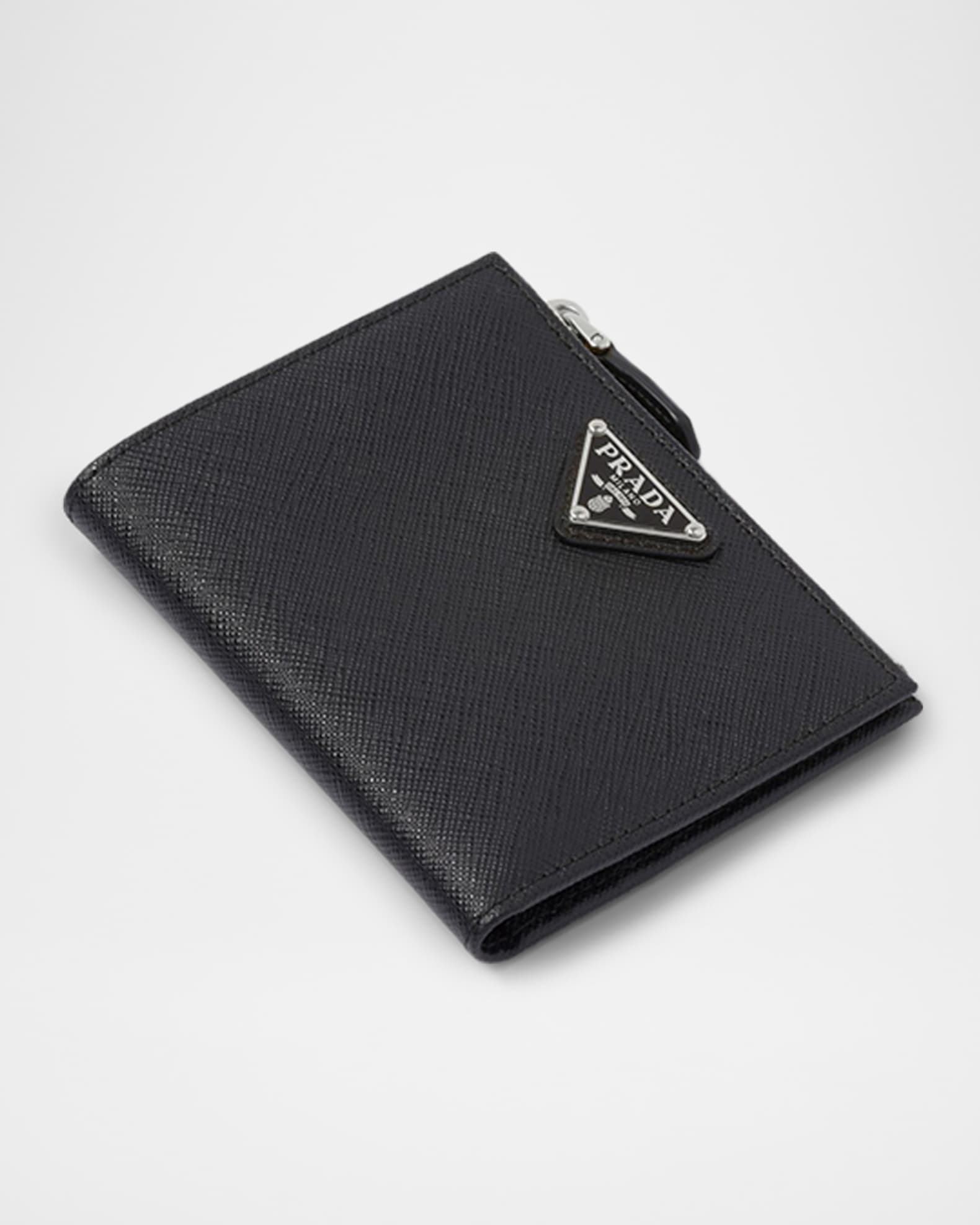 Small Bifold Saffiano Leather Wallet | Neiman Marcus