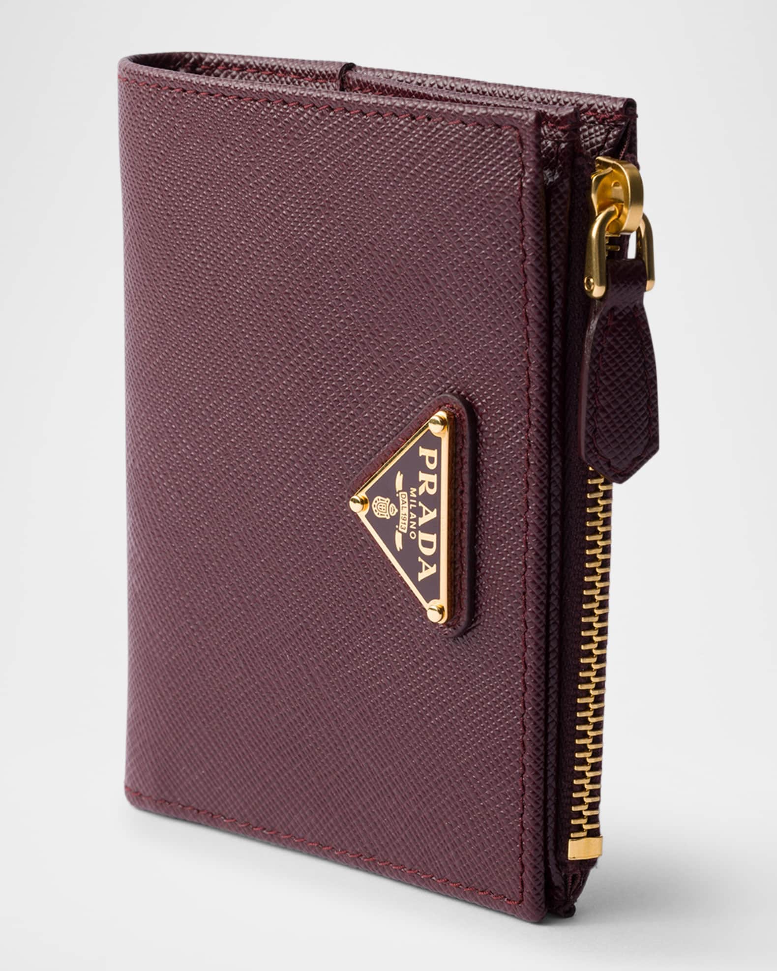 小物 PRADA SAFFIANO CLIP LEATHER WALLET PRADA Saffiano Money Clip Bifold Wallet Card Case Black