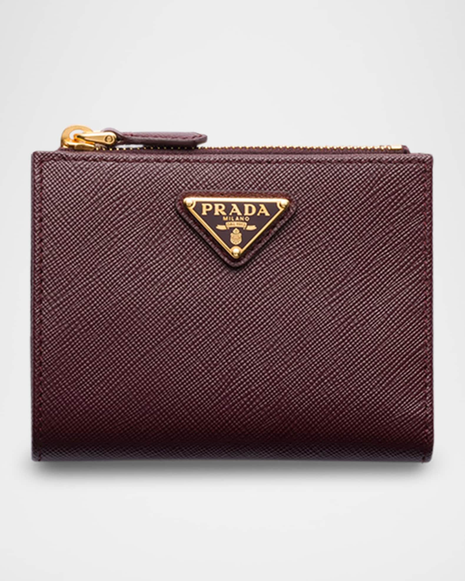 Prada Small Bifold Saffiano Leather Wallet | Neiman Marcus