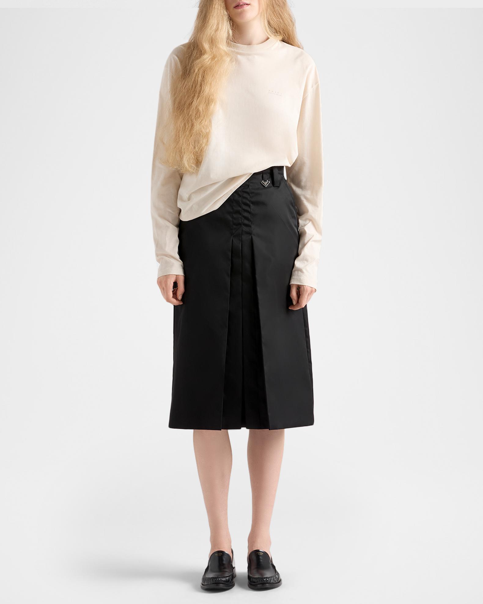 Prada Flared Re-Nylon Midi Skirt | Neiman Marcus