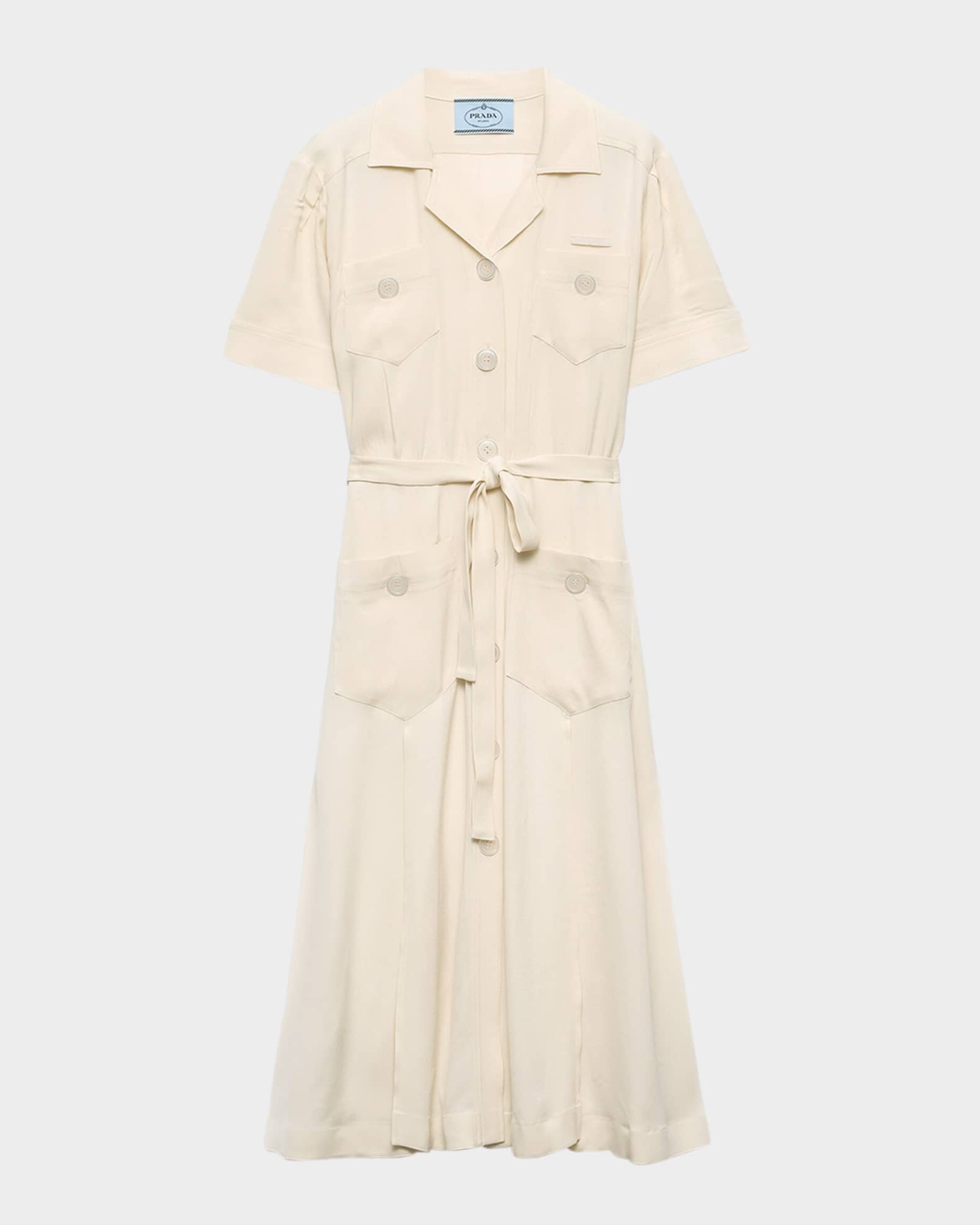Lace Belted Midi Shirtdress 0