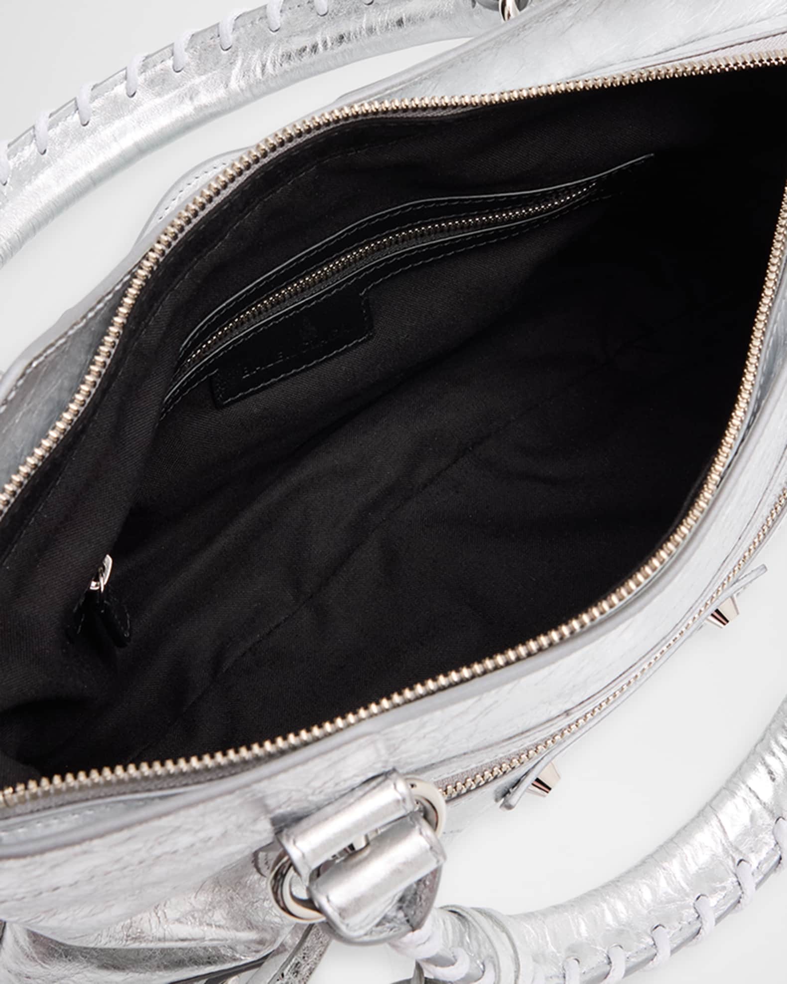 Balenciaga Le City First Metallic Leather Shoulder Bag | Neiman Marcus