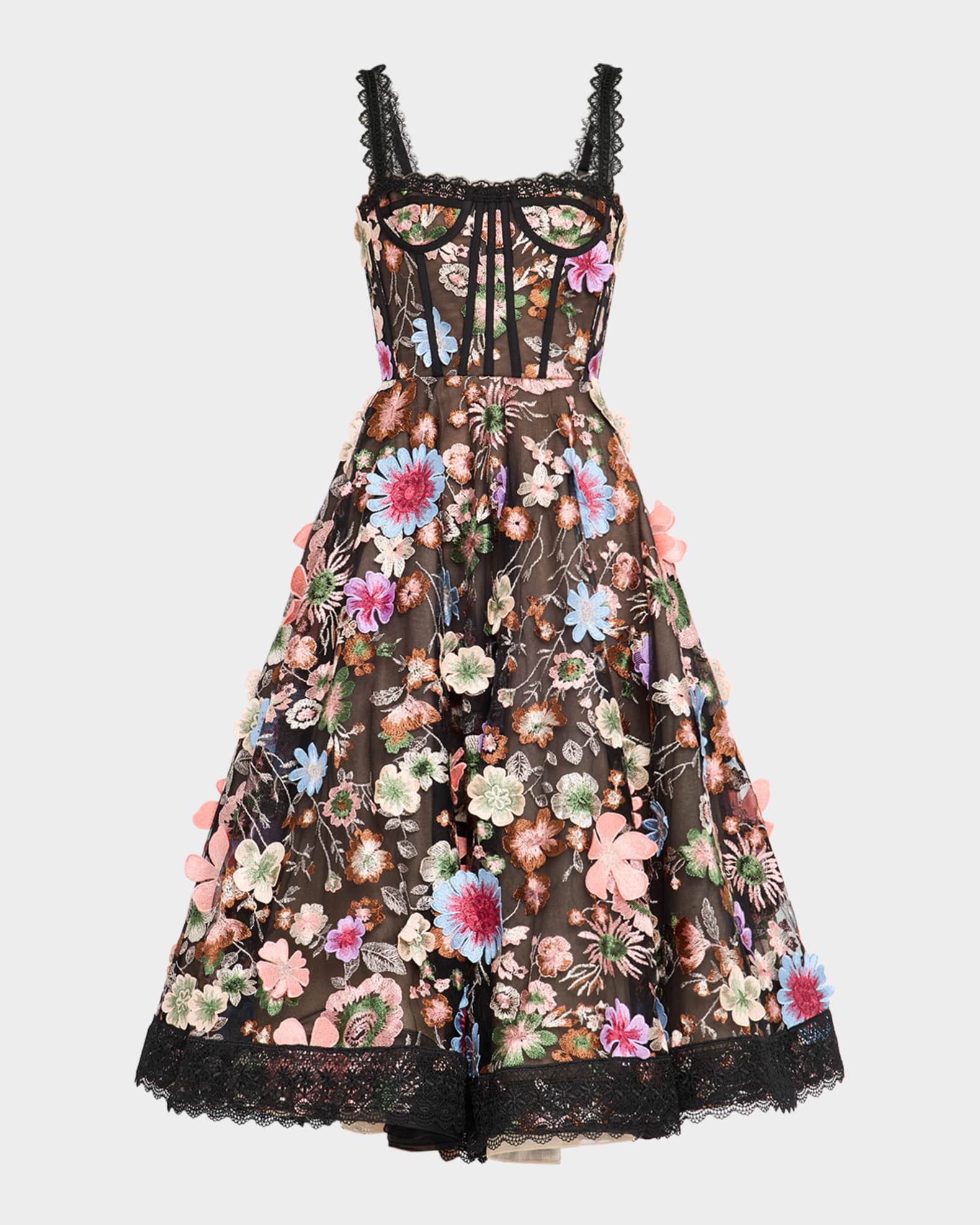 関税込【Bronx and Banco】lace midi dress Bronx and Banco Sabrina Lace Midi Dress with Bow Details