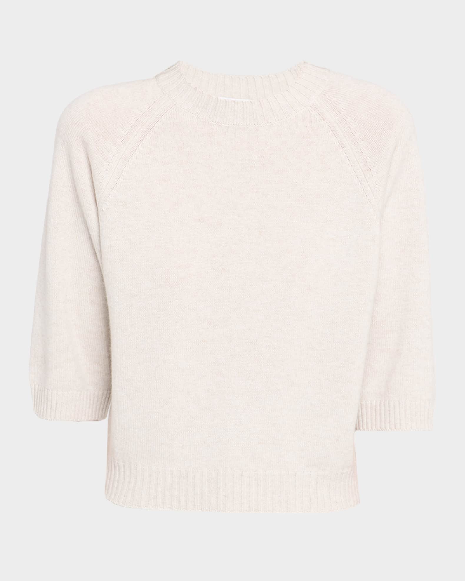 Brunello Cucinelli Shetland Cashmere Knit 3/4-Sleeve