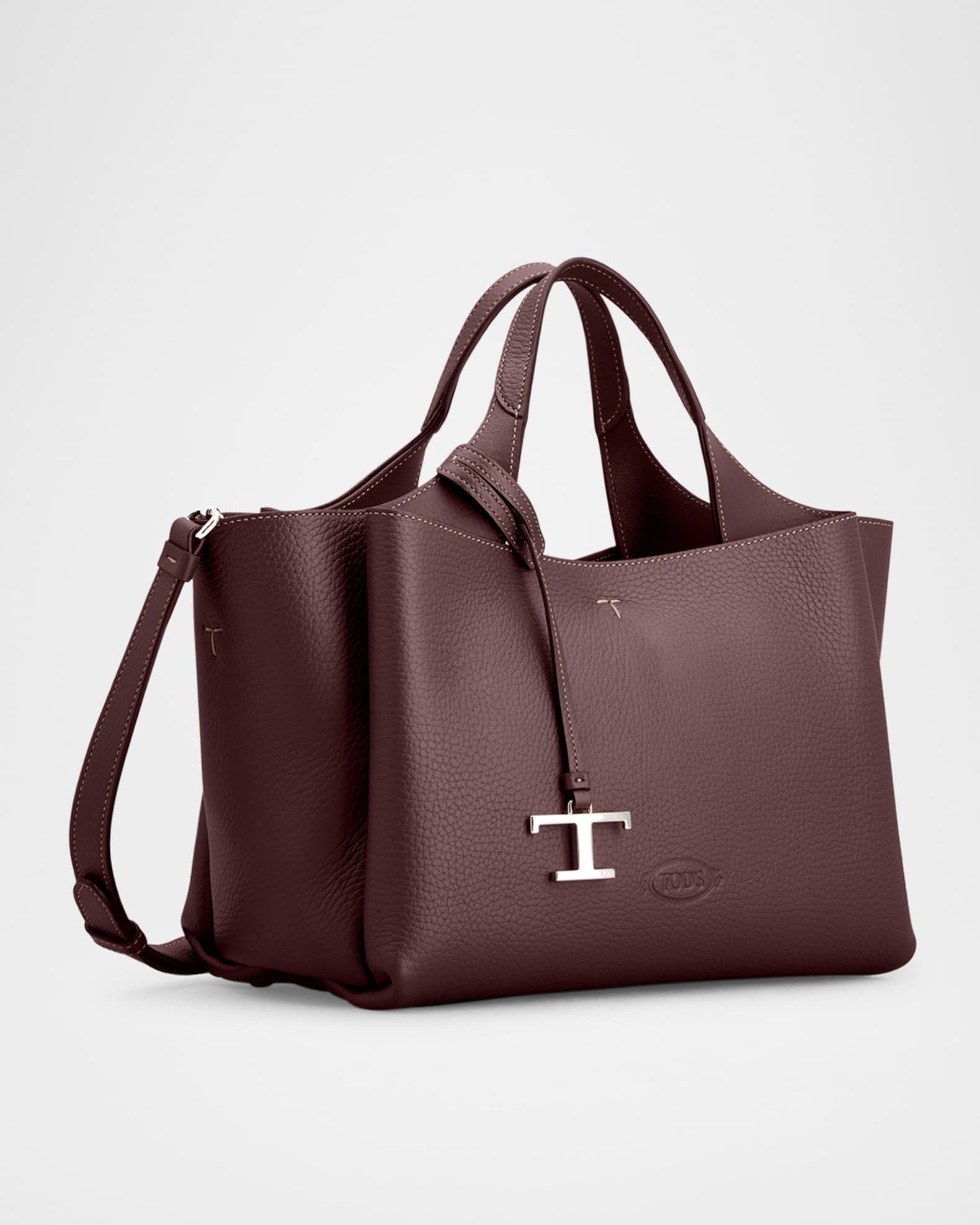 Mini Grain Leather Tote Bag 1