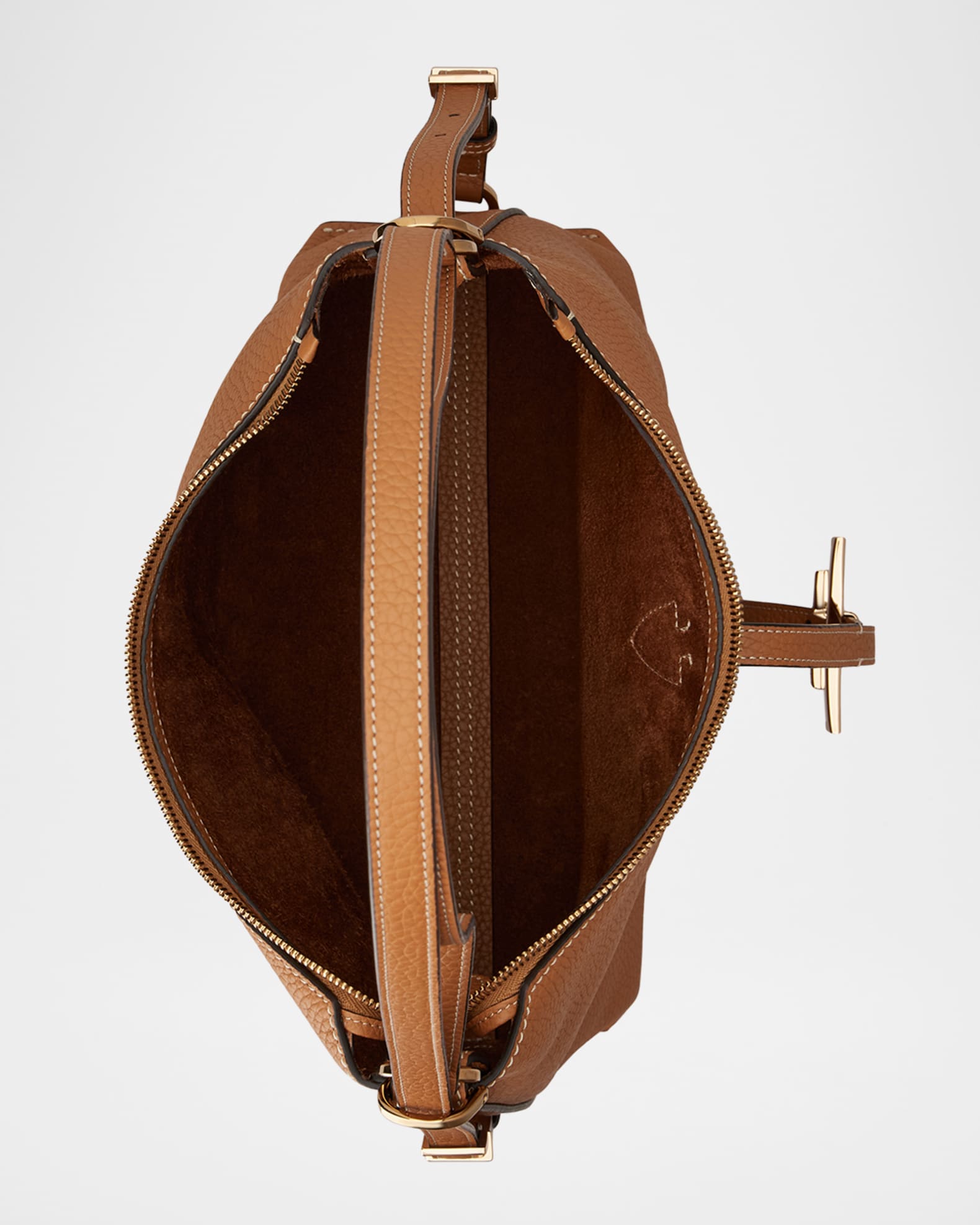 ショルダーバッグ・ポシェット Tod's Structured Pebbled Leather Shoulder Bag Tod's Pebble Leather Shoulder Bag | Neiman Marcus