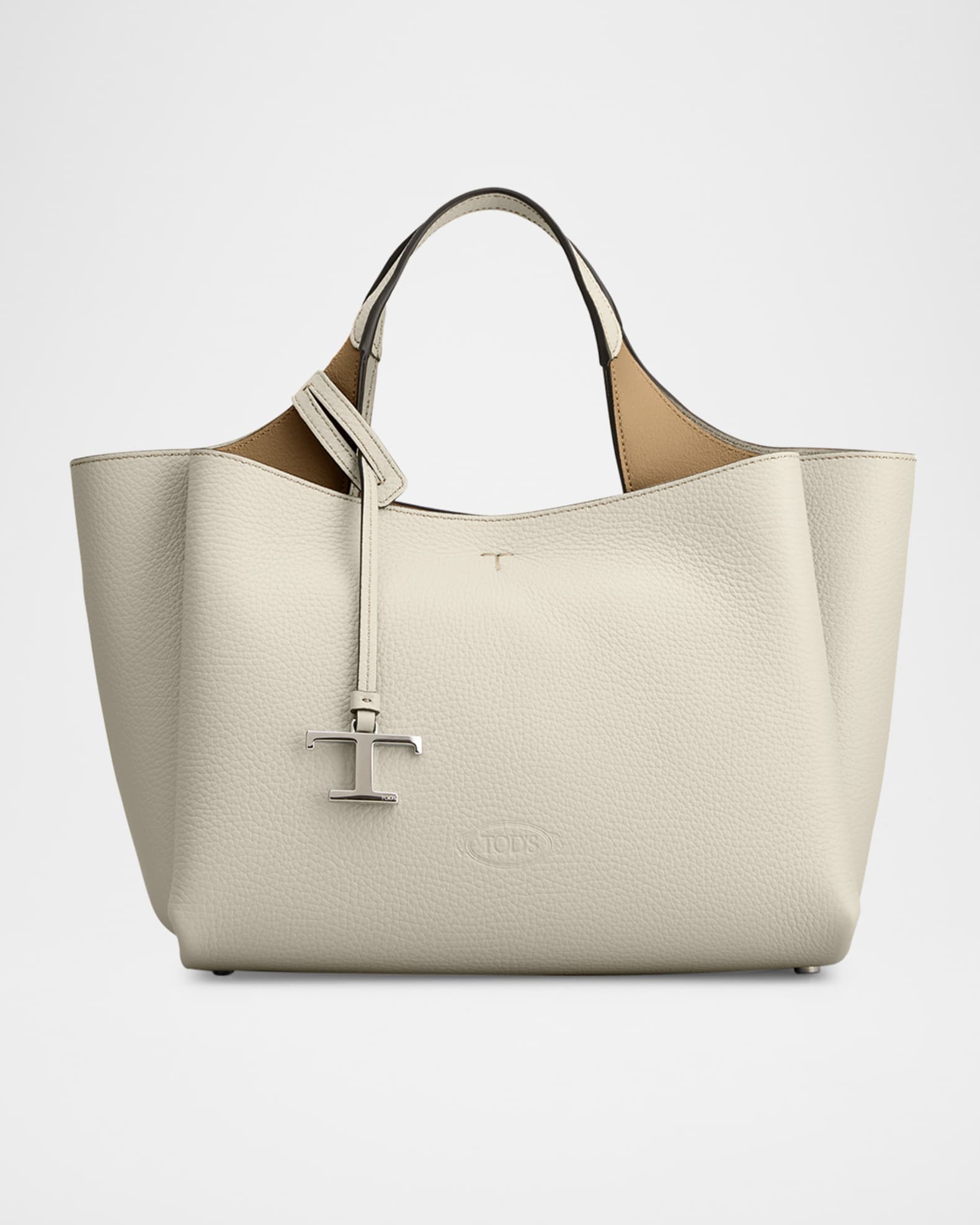TOD'S | T Charm Grain Leather Mini Tote バッグ Tod's Mini Grain Leather Tote Bag | Neiman Marcus