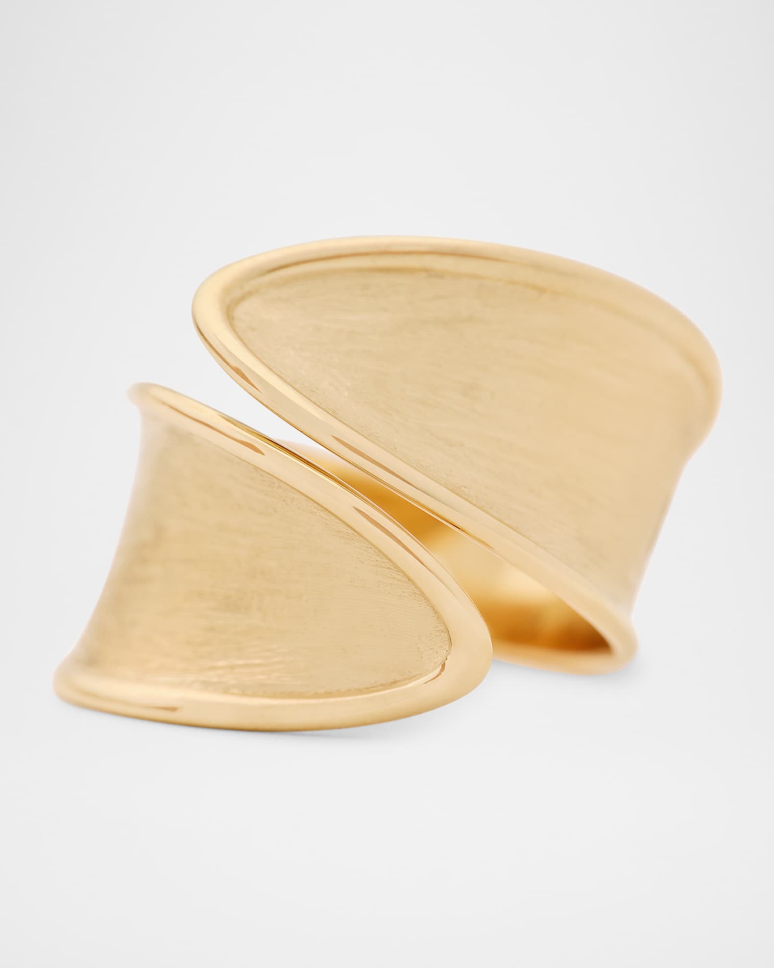 18K Yellow Gold Lunaria Twist Wrap Ring 1