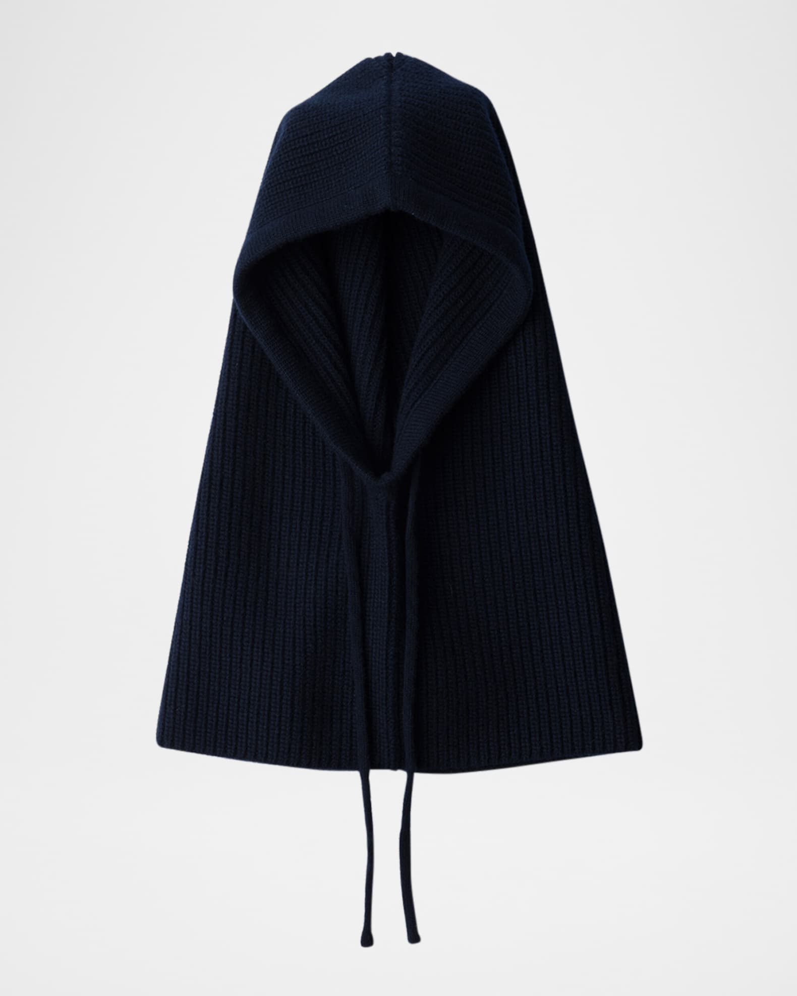 Prada Wool-Cashmere Rib Knit Hood | Neiman Marcus