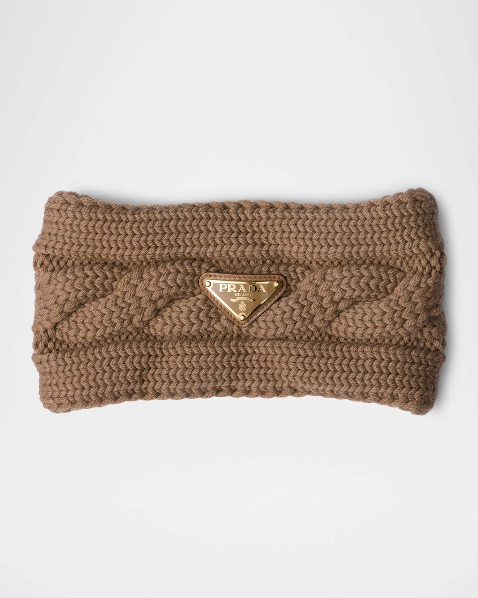 【最終価格】Prada - Neck warmer/Head wear Prada Cable Knit Wool Headband | Neiman Marcus