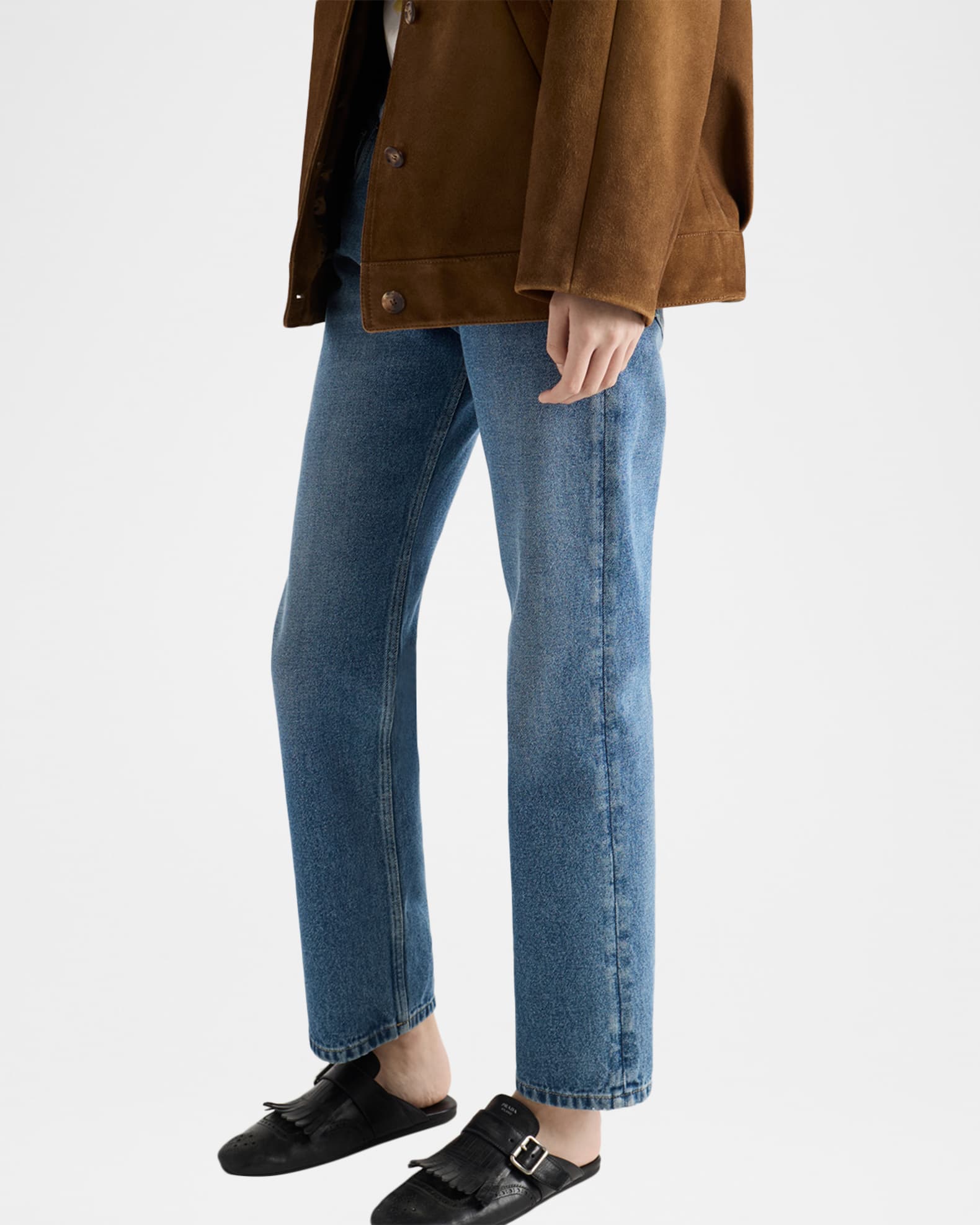 プラダ　レディース　デニム　27 Prada Low-Rise Straight-Leg Denim Jeans | Neiman Marcus