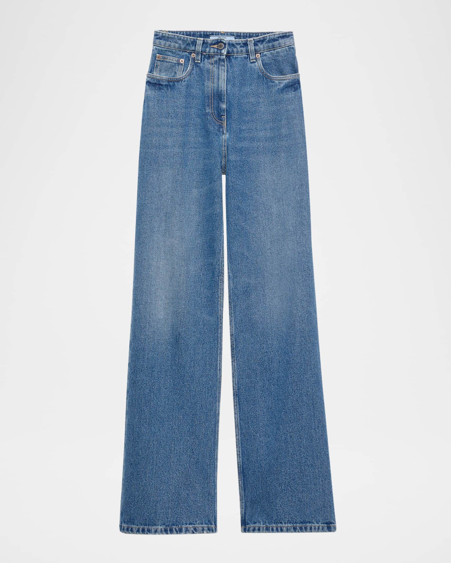 デニム・ジーパン PRADA Black Denim Wide-Leg Jeans Prada Black Denim Wide-leg Jeans - Pants - BeyondStyle