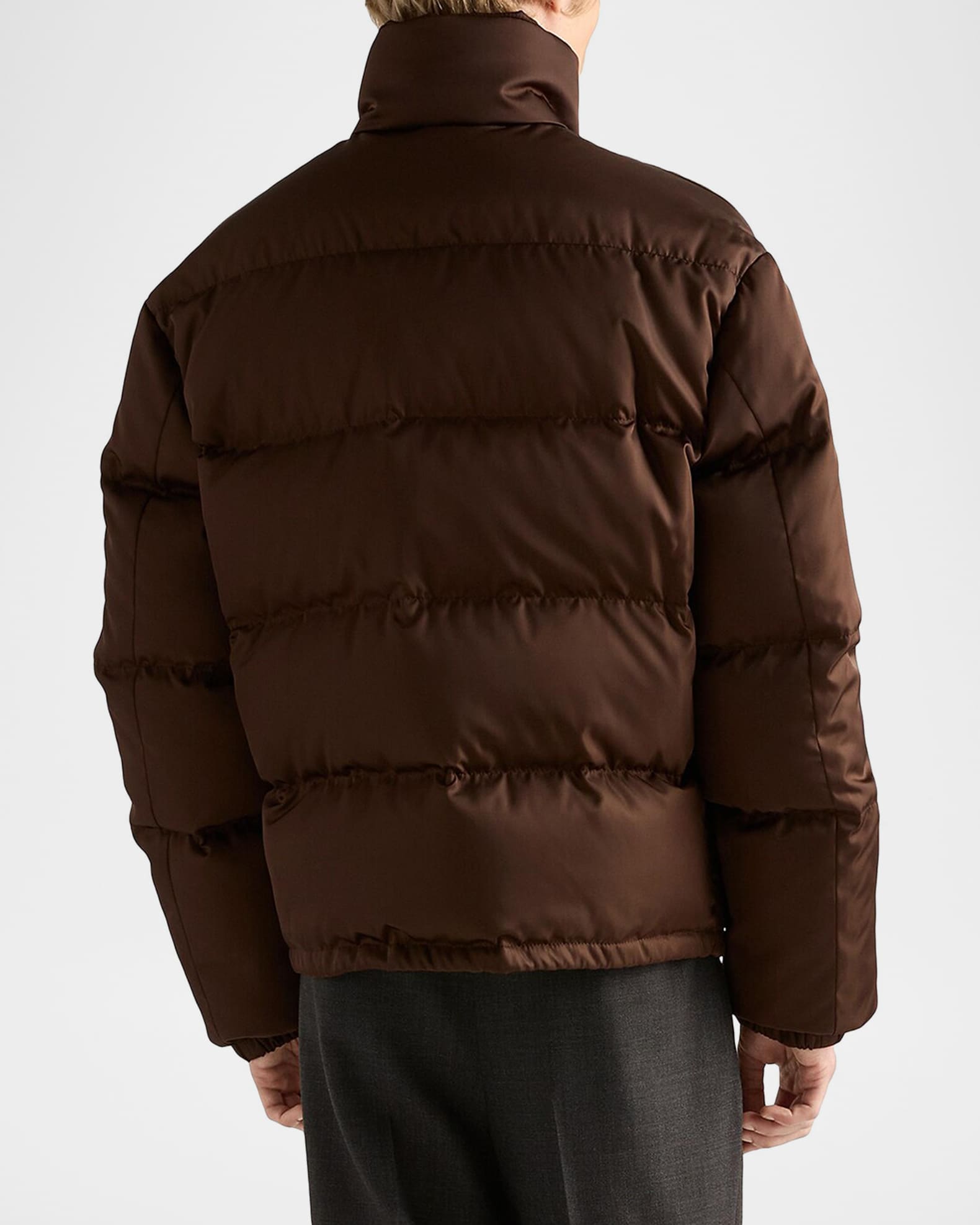 Prada Men's Medium-Weight Re-Nylon Down Jacket | Neiman Marcus