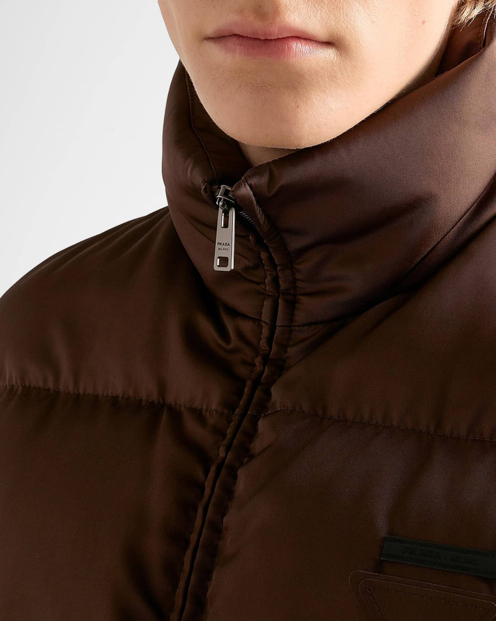 Prada Men's Medium-Weight Re-Nylon Down Jacket | Neiman Marcus