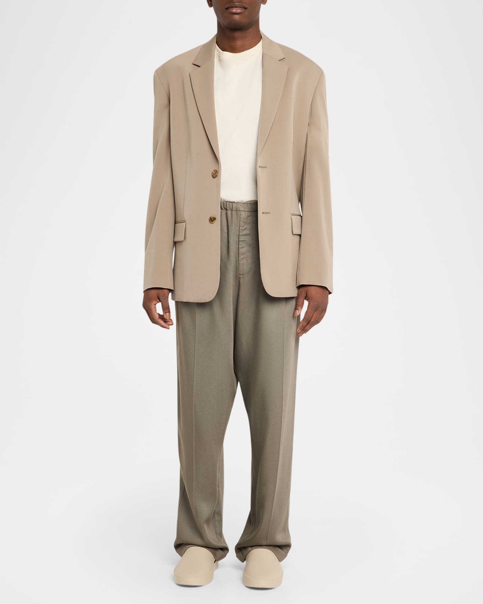 Magliano Men's Lyocell Peoples Pleated Wide-Leg Pants | Neiman Marcus