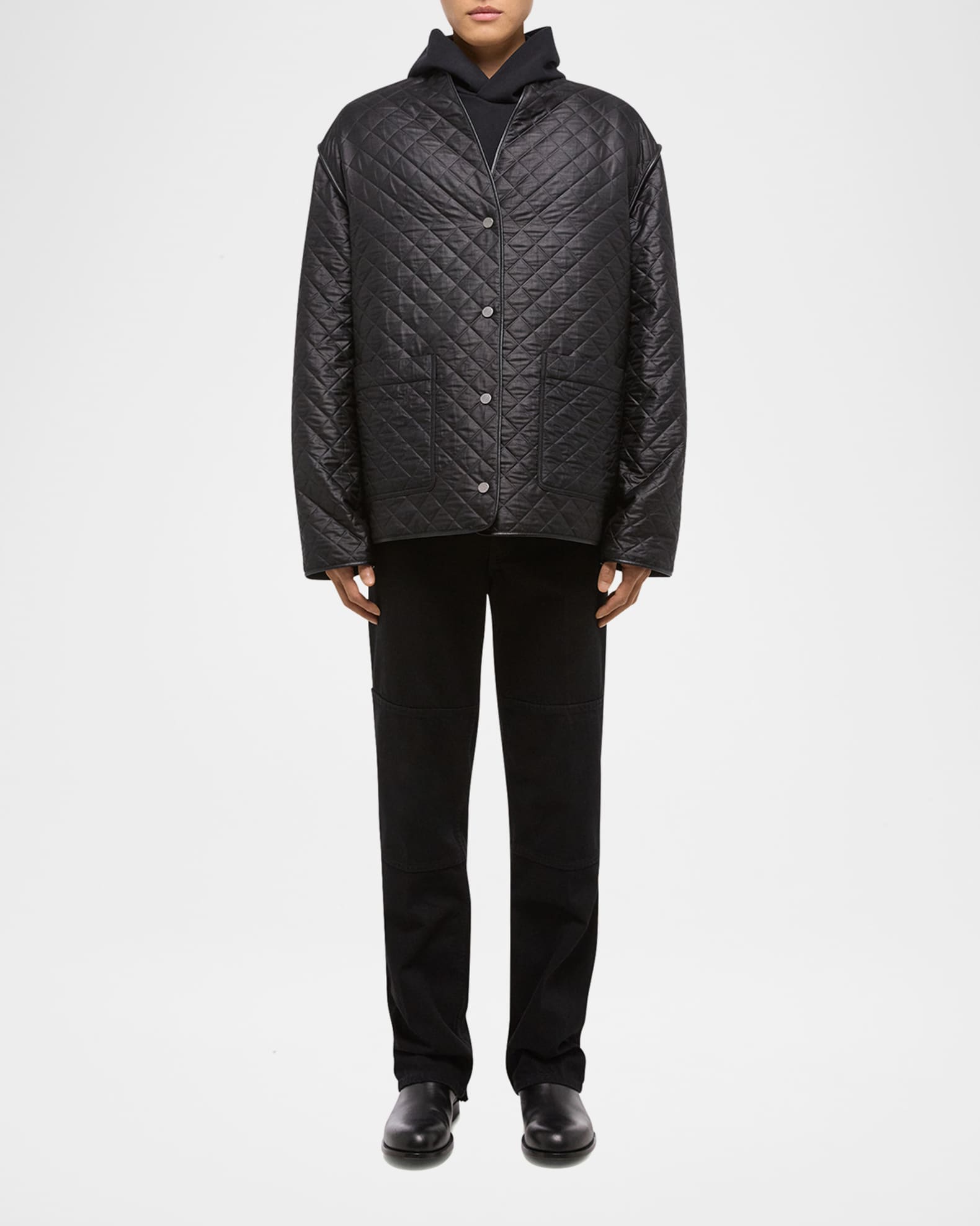 ジャケット・アウター helmut lang Padded jacket Helmut Lang Men's Quilted V-Neck Padded Jacket | Neiman Marcus