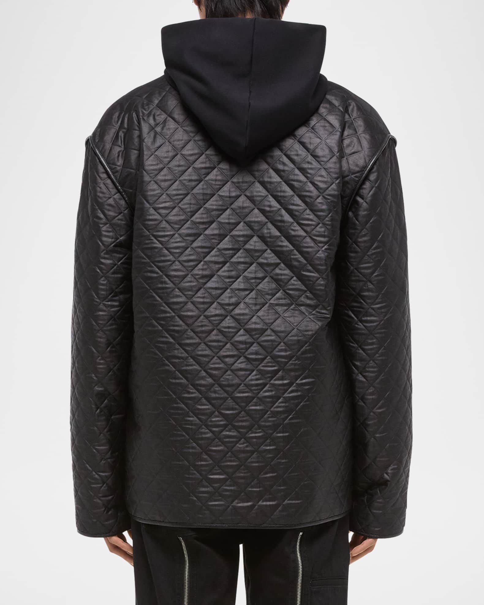 Helmut Lang Men's Quilted V-Neck Padded Jacket | Neiman Marcus
