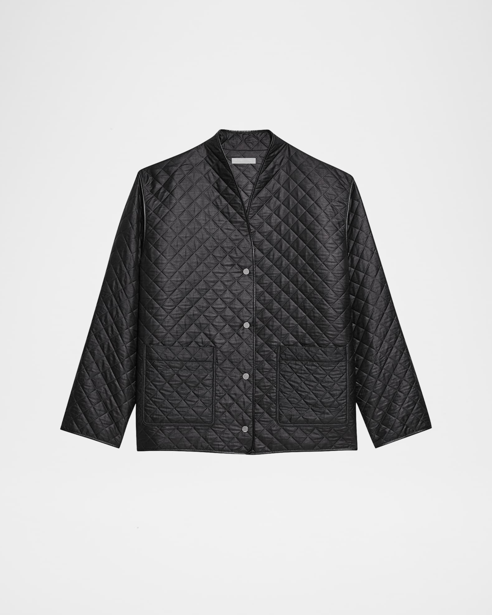 Helmut Lang Men's Quilted V-Neck Padded Jacket | Neiman Marcus