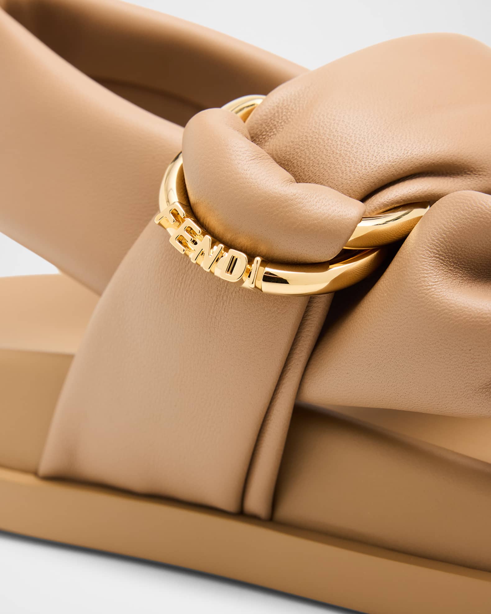 Fendi Fendi Feel Leather Sandals | Neiman Marcus