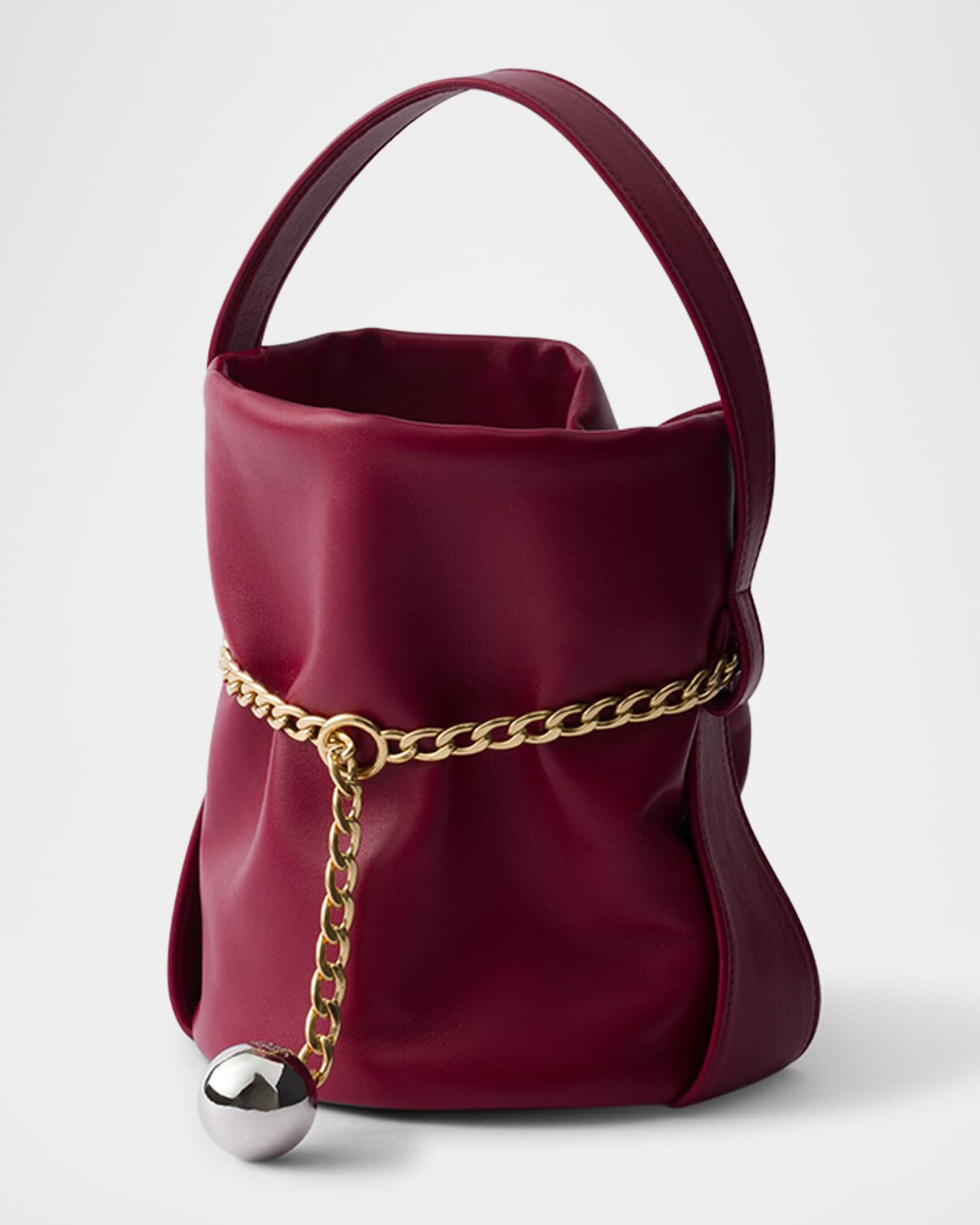 Petit Sac Noir Mini Nappa Leather Bucket Bag 1