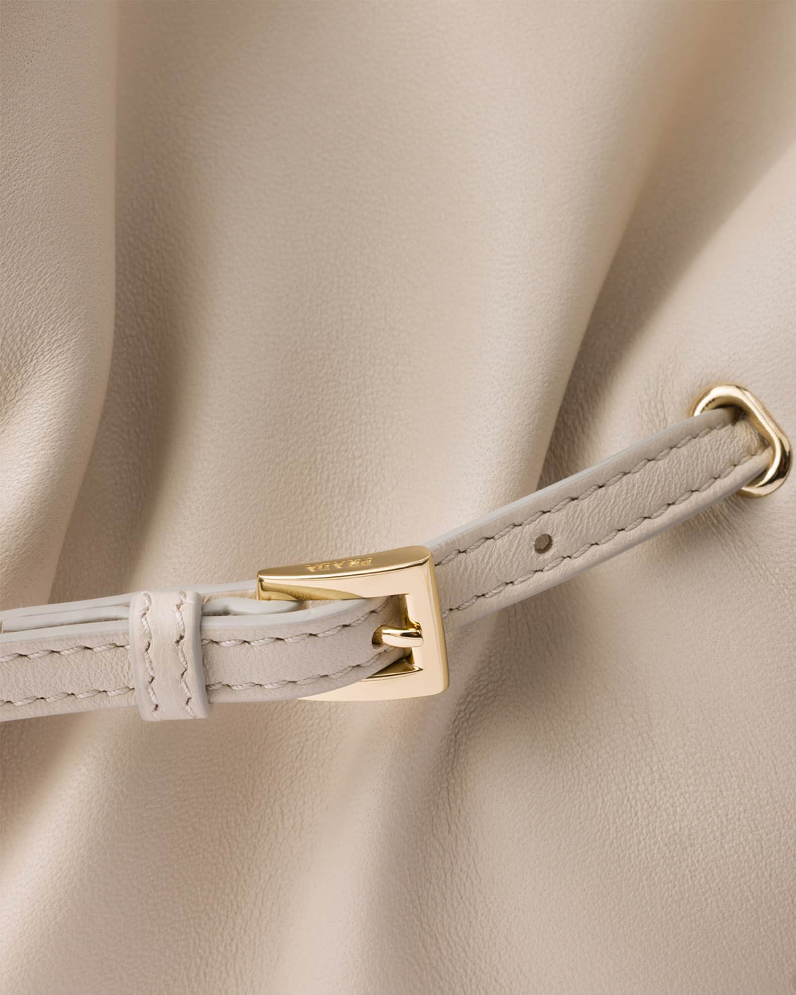 Prada Dada Small Belted Nappa Leather Shoulder Bag | Neiman Marcus