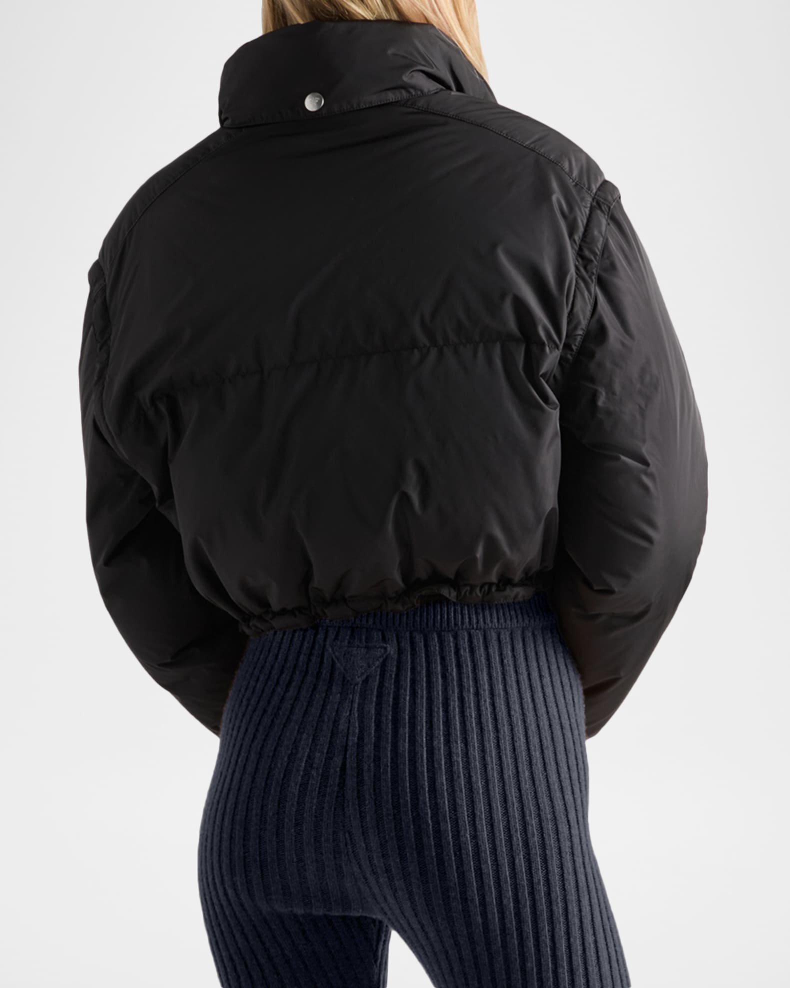 Cropped Re-Nylon Down Jacket