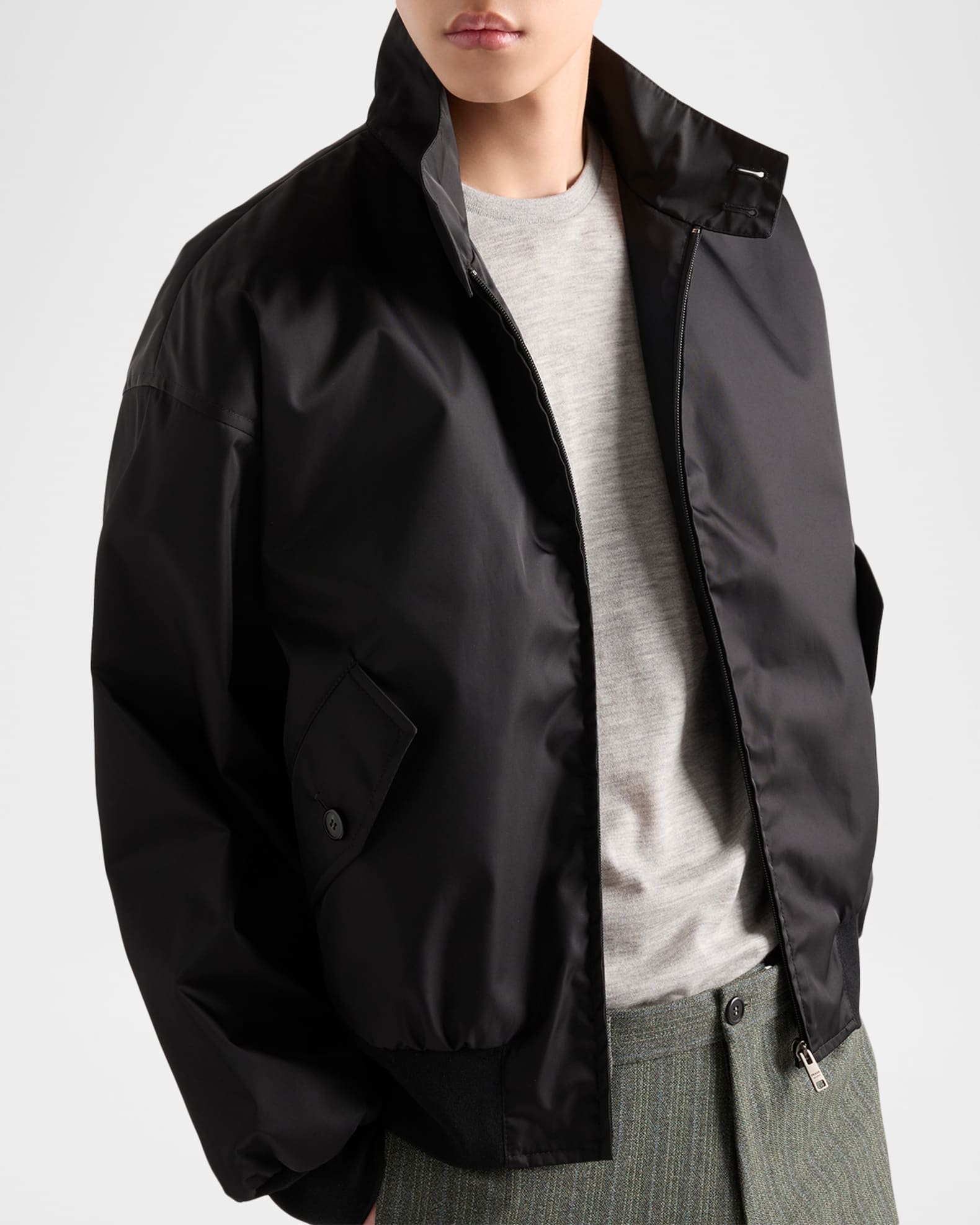 Prada Re-Nylon Bomber Jacket | Neiman Marcus