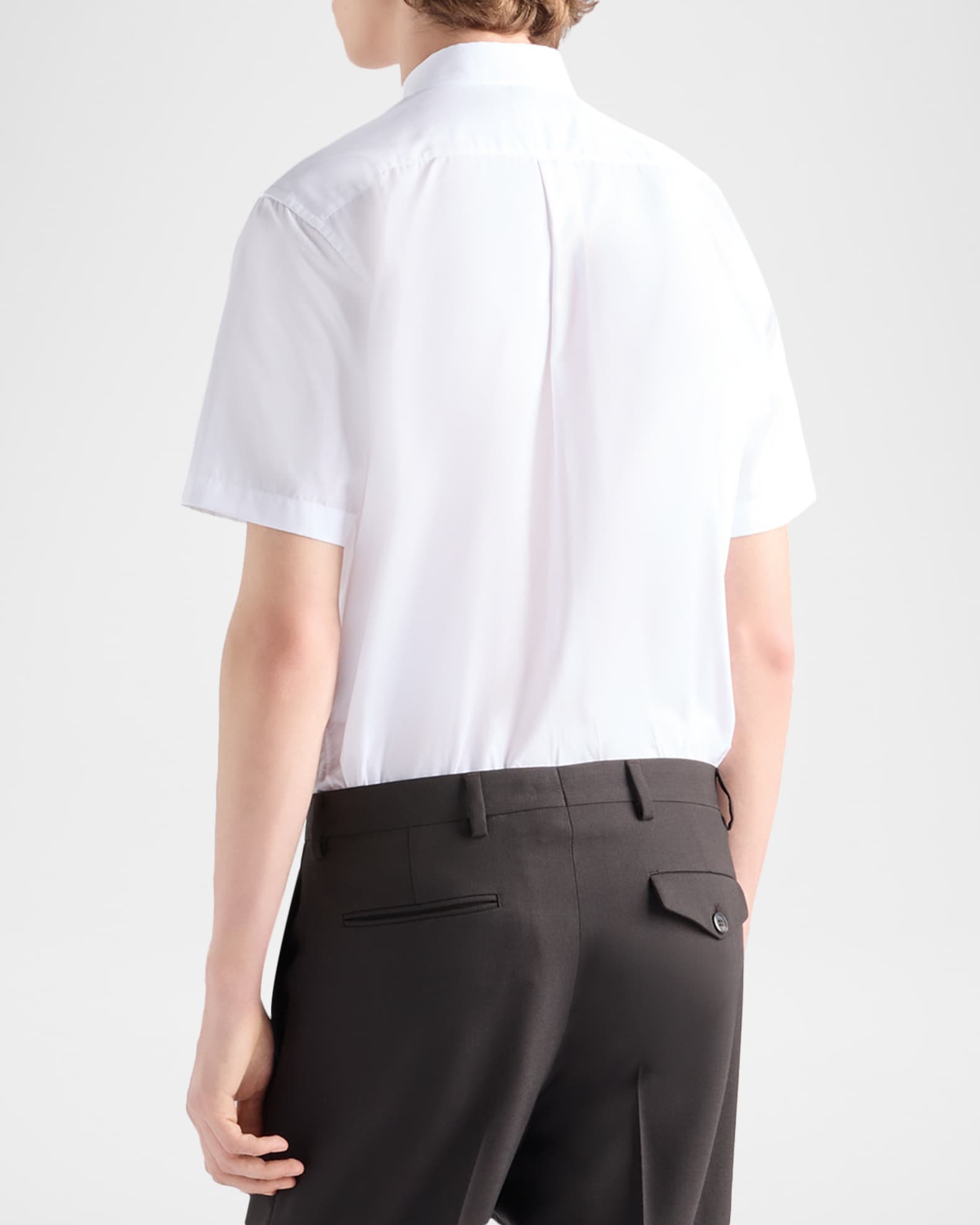 Prada Men's Short-Sleeve Cotton Shirt | Neiman Marcus