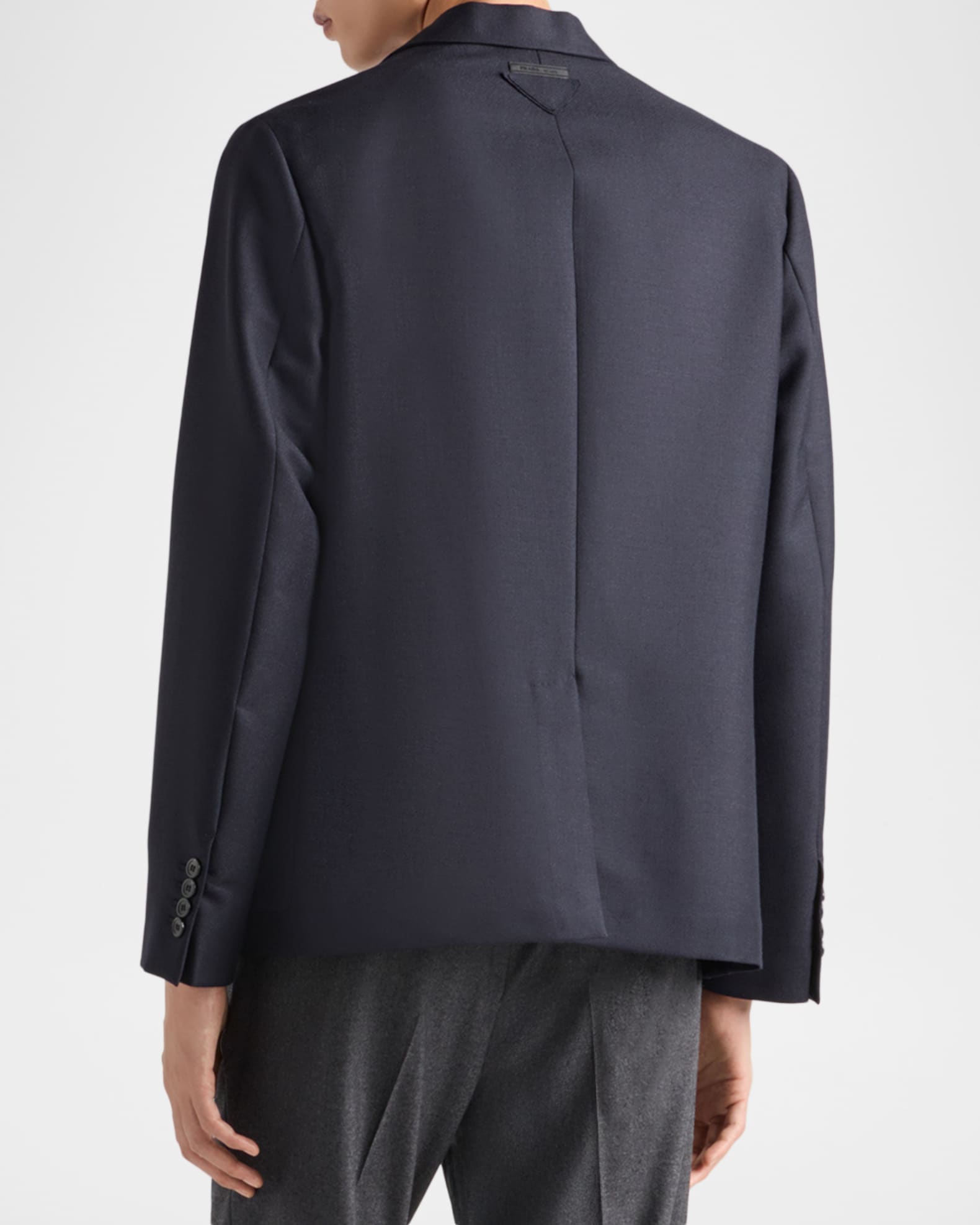 Prada Men's Single-Breasted Wool-Mohair Jacket | Neiman Marcus