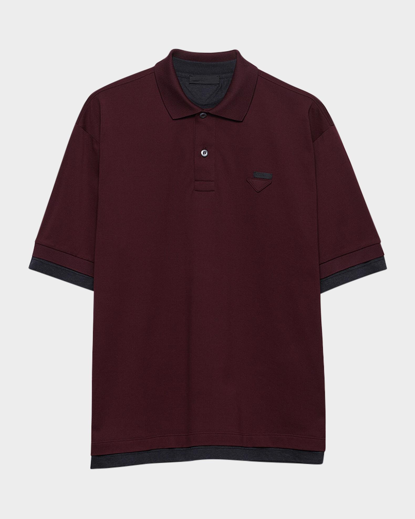 Prada Men's Layered Cotton Polo Shirt | Neiman Marcus
